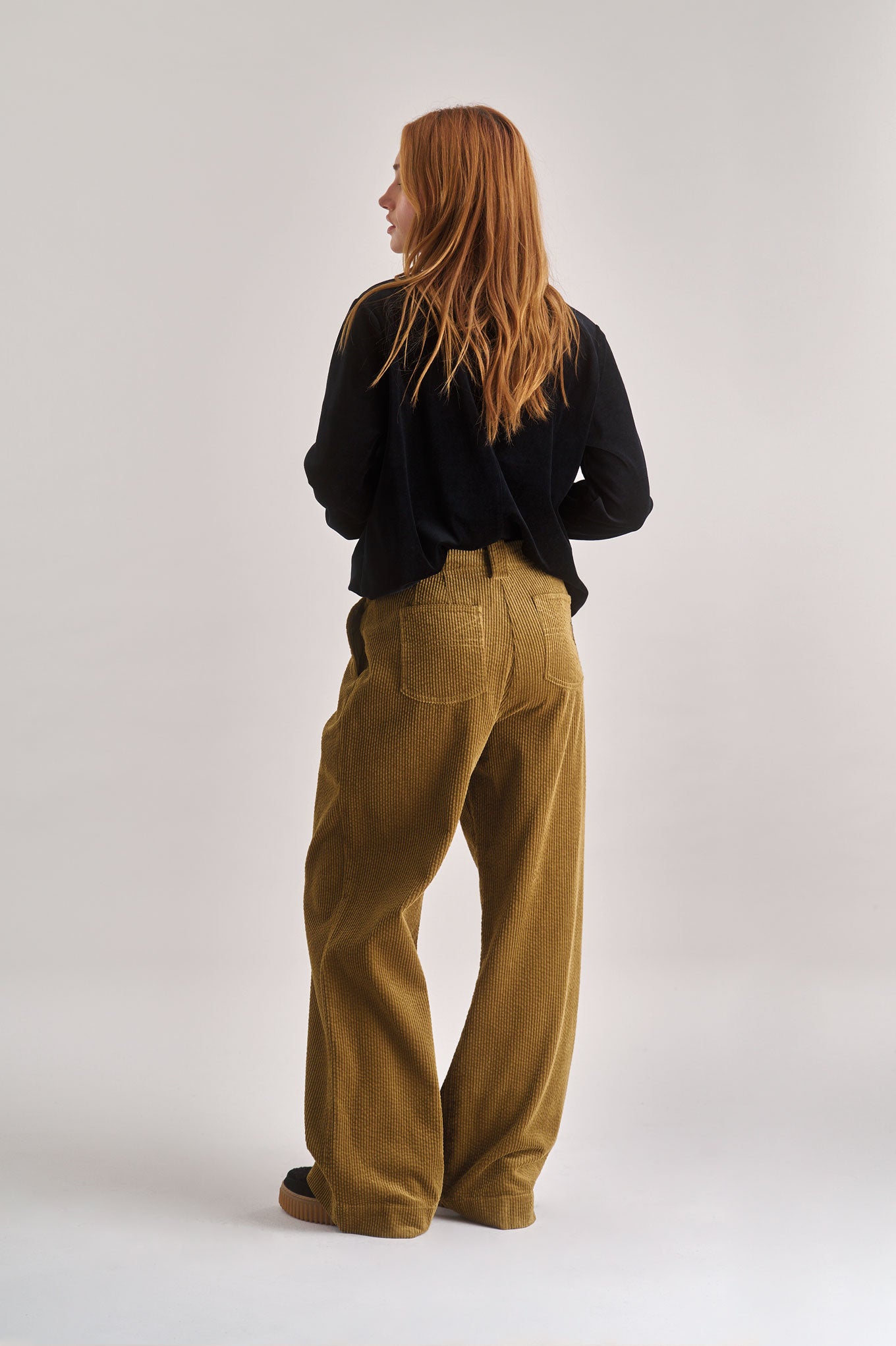 LOLA LILLY Organic Cotton Cord Trouser - Olive