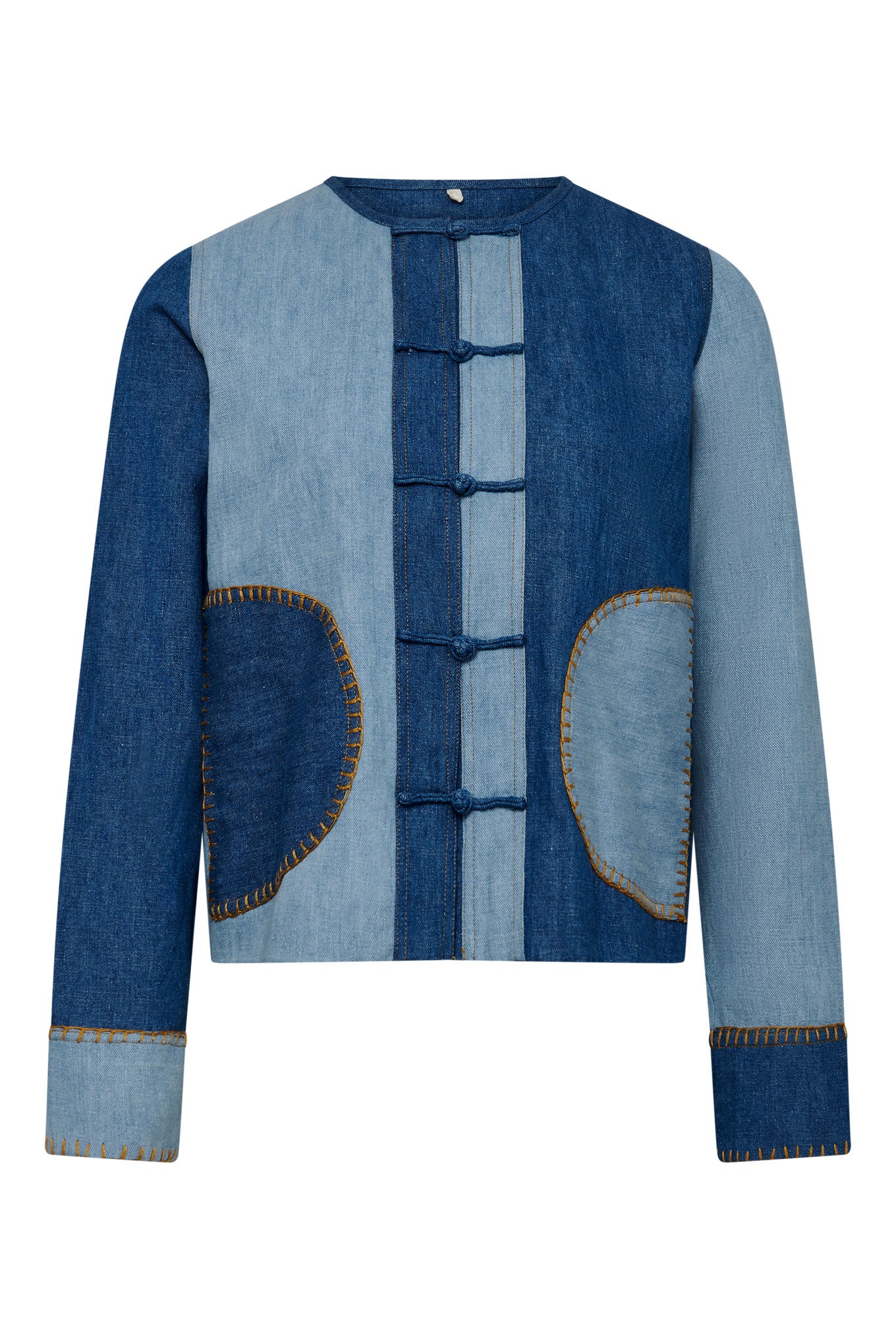 NELLY - Organic Cotton Linen patchwork jacket