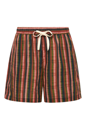 LEAH - Organic Cotton Shorts Green Stripe