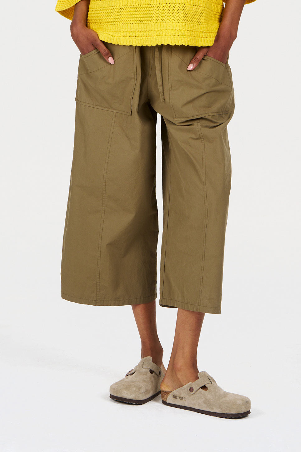 CLEO Organic Cotton Trouser - Khaki