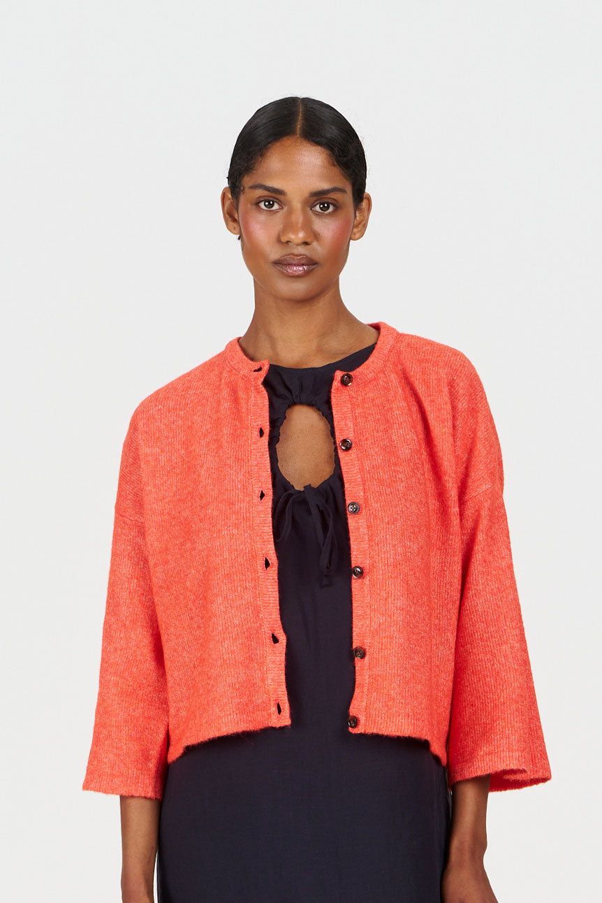 COVET Recycled Poly Cardigan - Orange