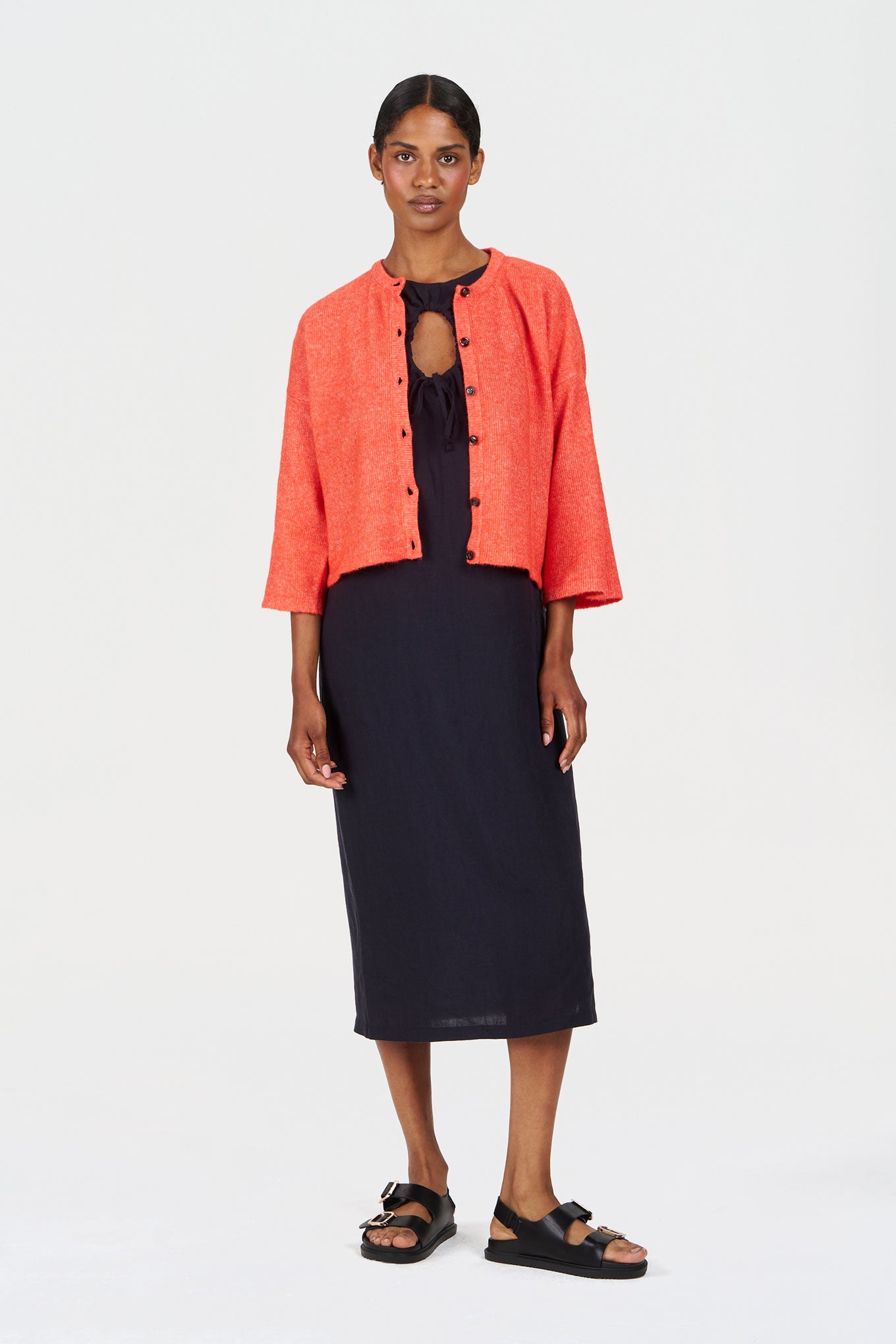 COVET Recycled Poly Cardigan - Orange