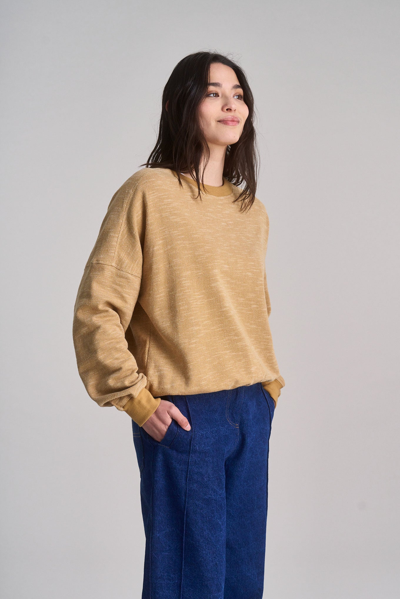 DAWN - Organic Cotton Sweat - Sand