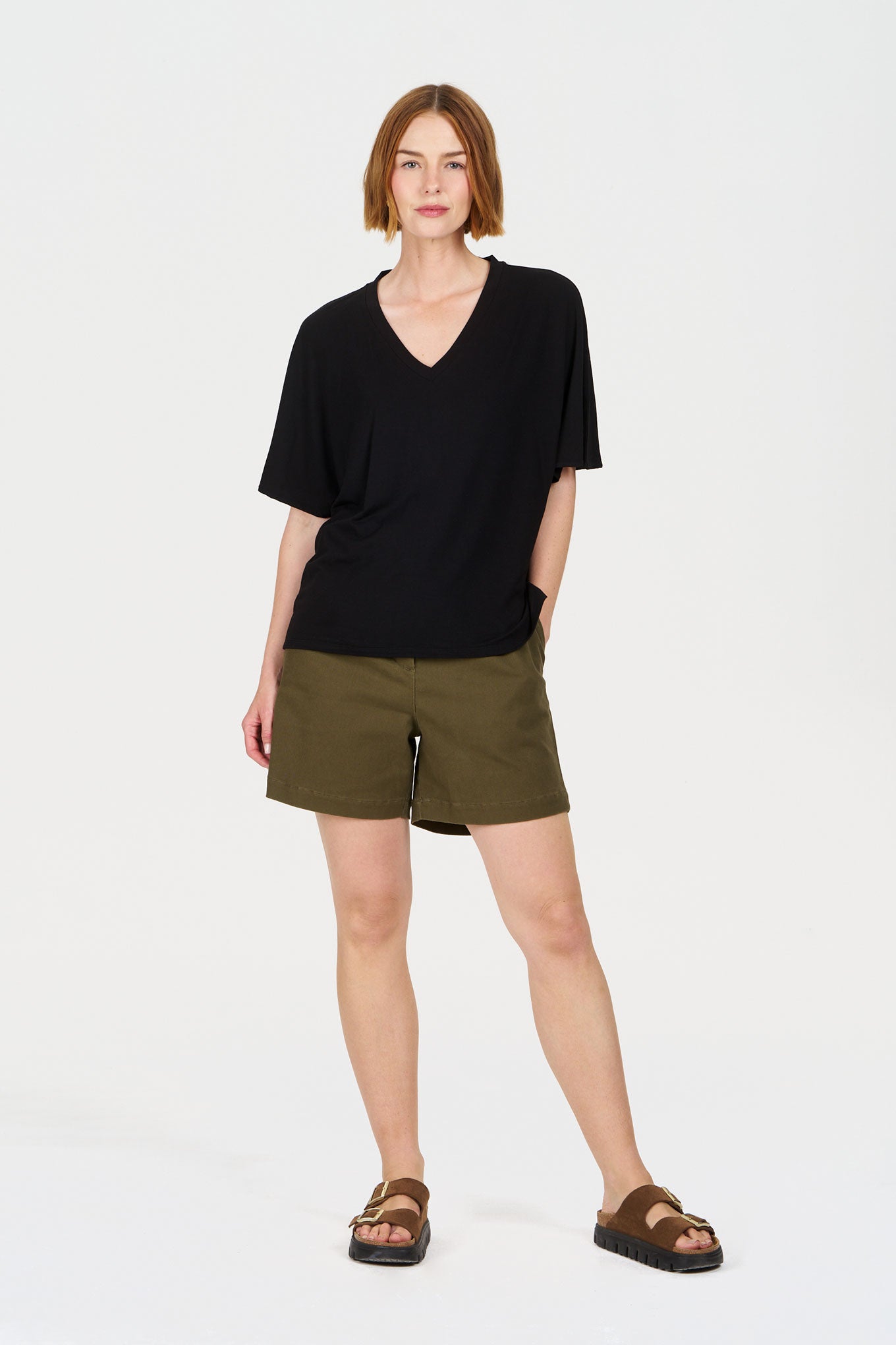 AMELIA Organic Cotton Short - Khaki
