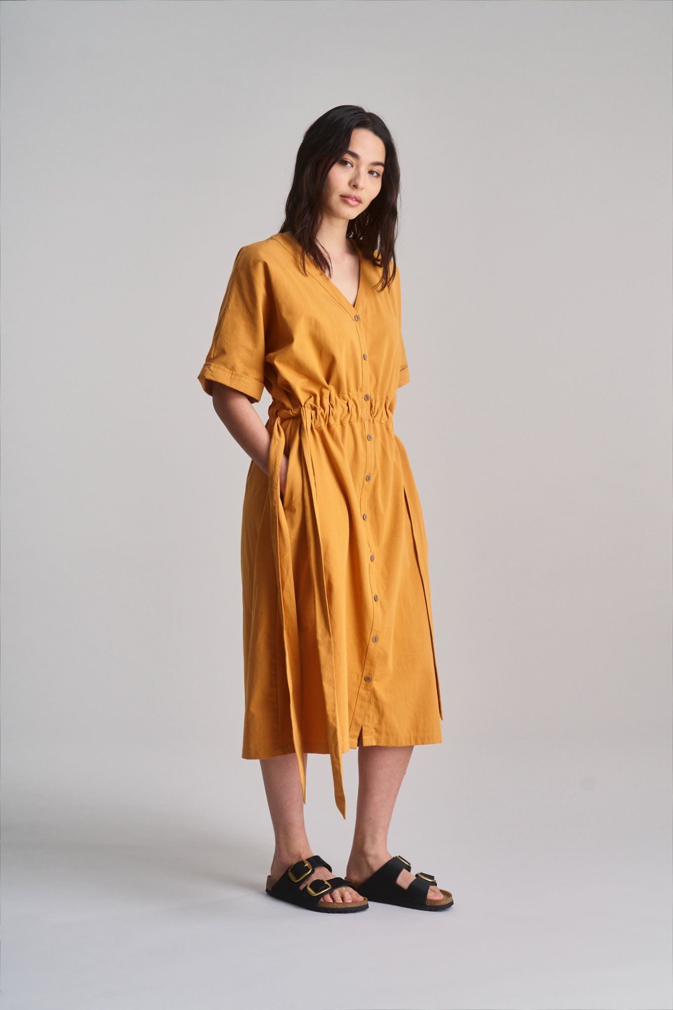 DUSK - Organic Cotton Dress - Orange