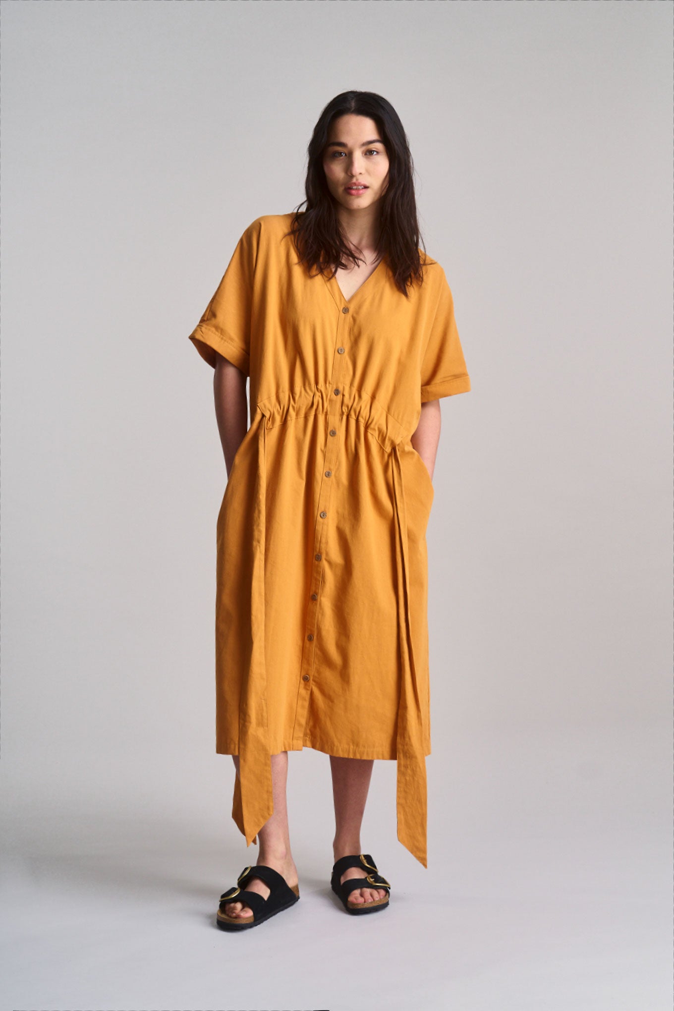 DUSK - Organic Cotton Dress - Orange