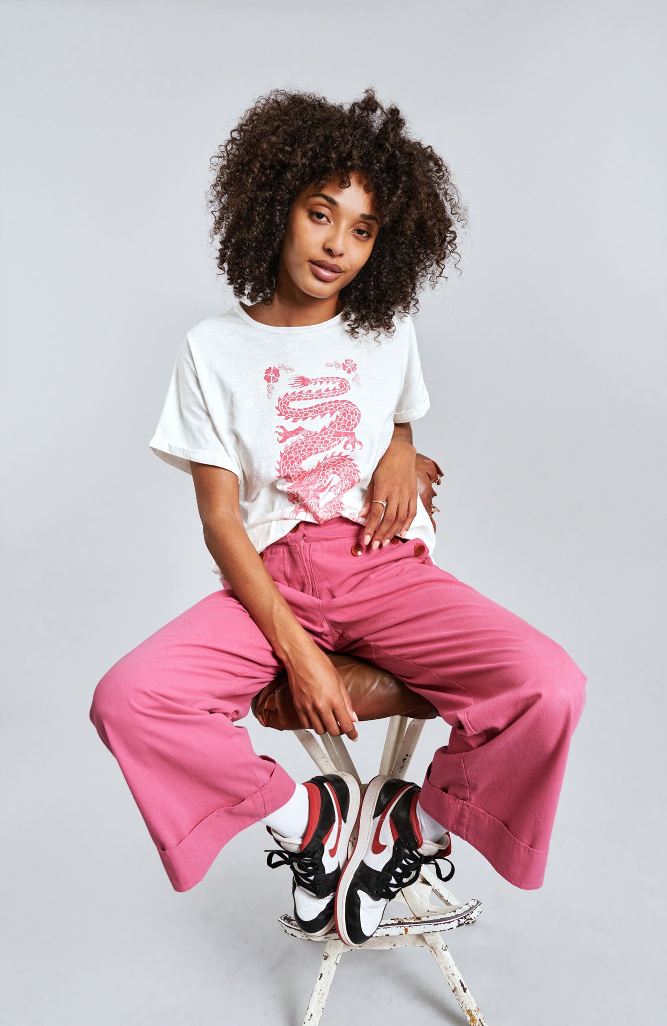 TANSY - Organic Cotton Trousers Pink