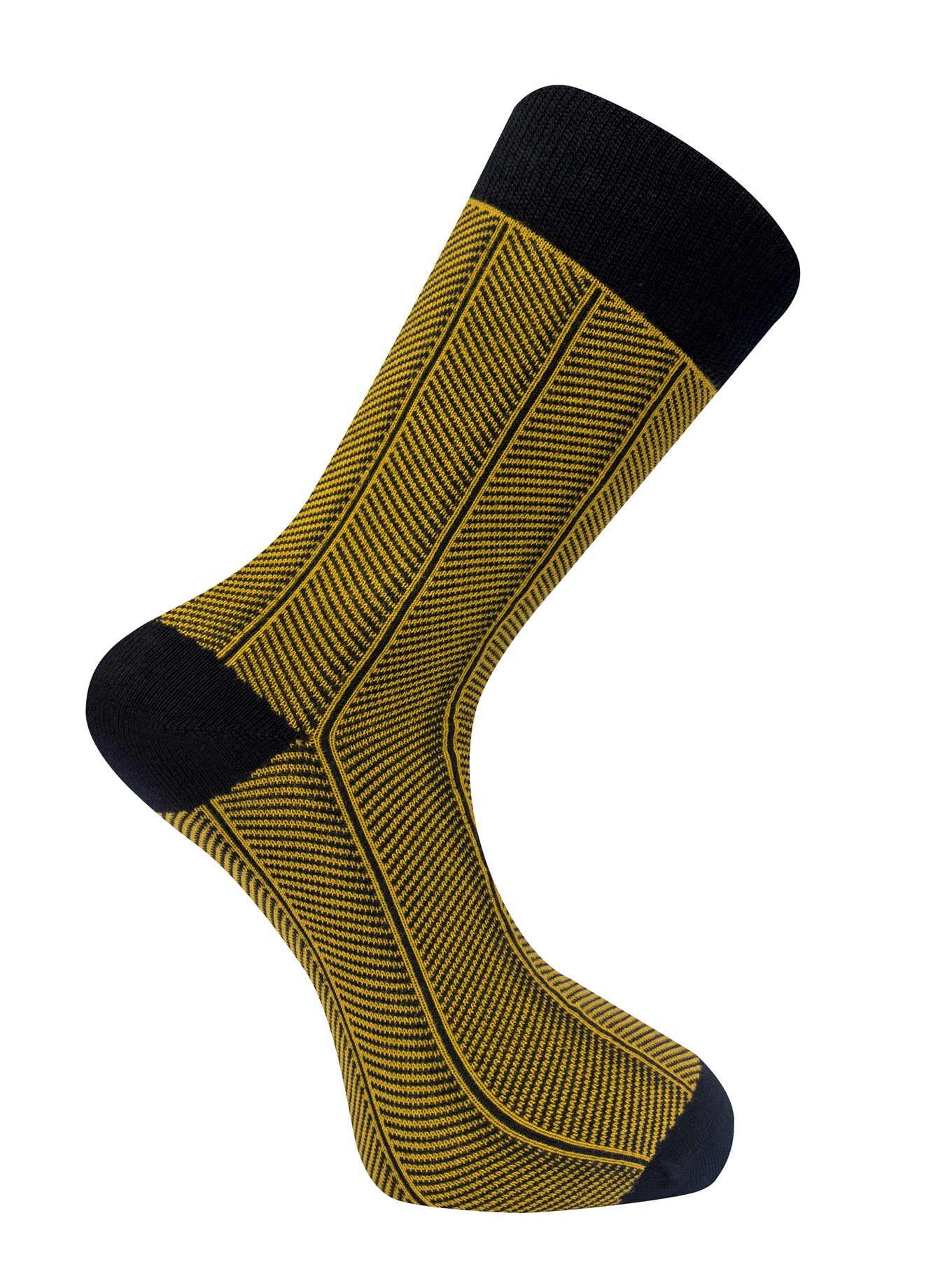 HERRINGBONE - GOTS Organic Cotton Socks Mustard