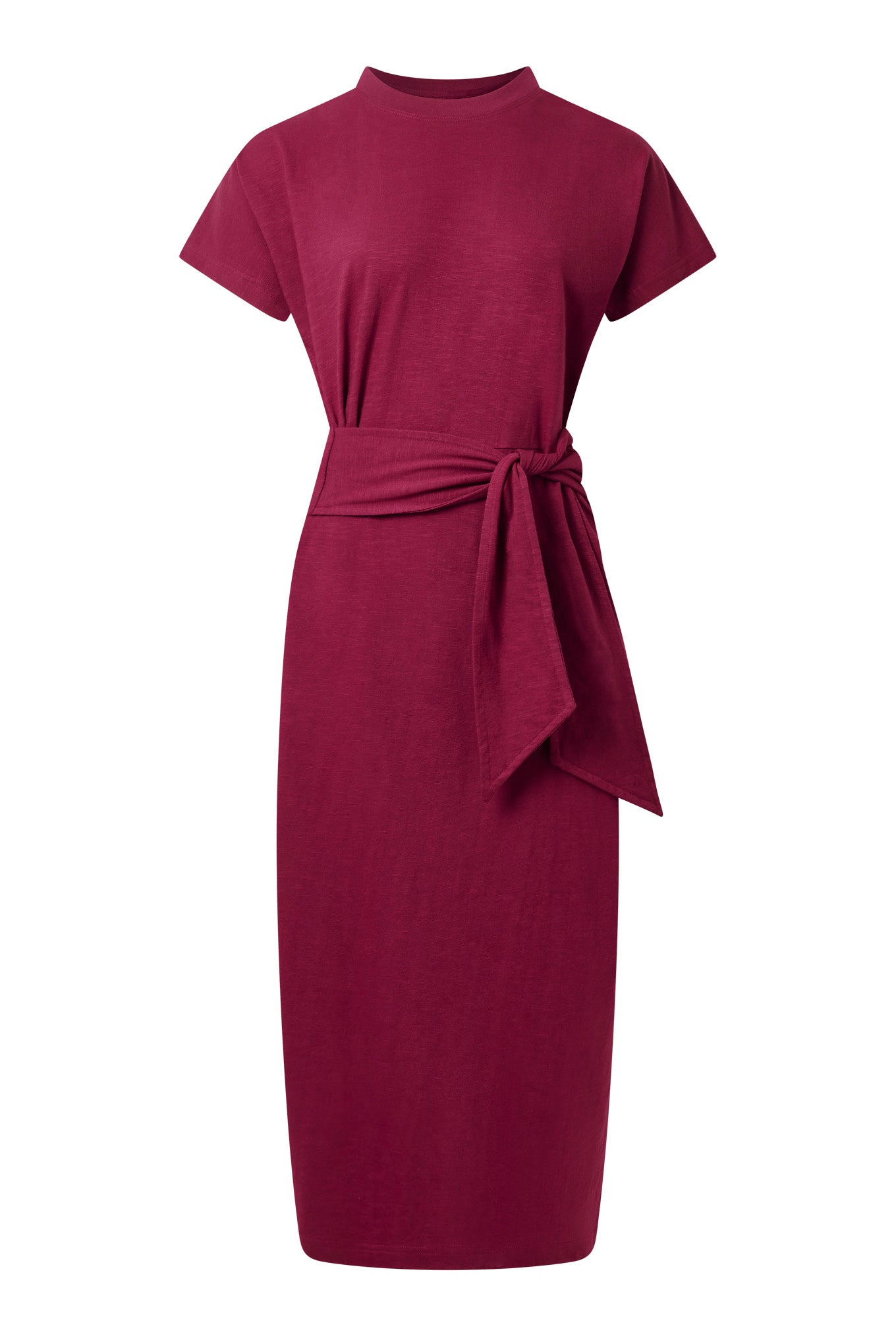 FONDA - Organic Cotton Jersey Dress - Berry