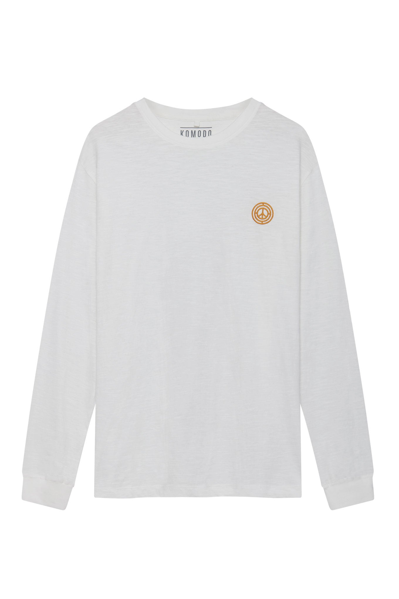 HAKON - Organic Cotton Long Sleeve Tee Off-White & Gold