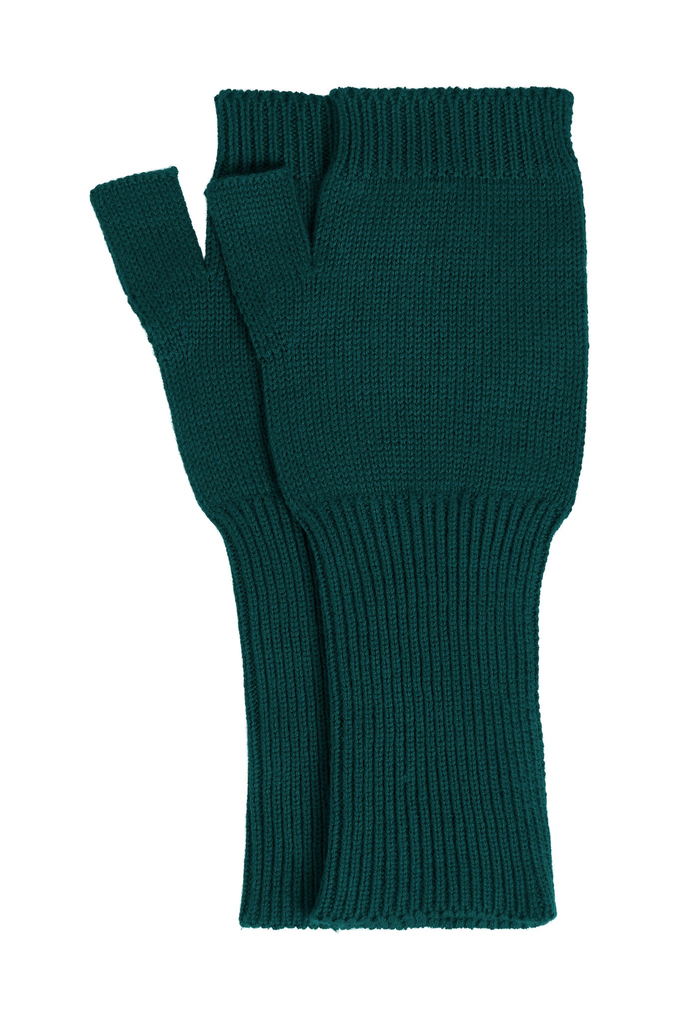 JAS - GOTS Organic Cotton Fingerless Gloves - Green