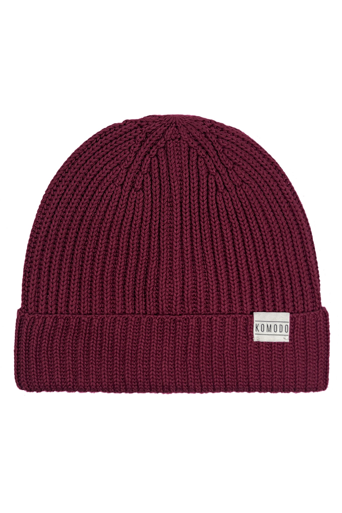 TOWN - GOTS Organic Cotton Beenie Hat Wine Red