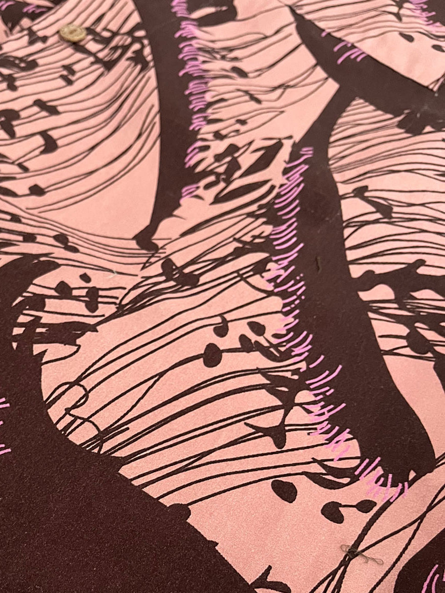 SCRUNCHY Organic Cotton - Wave Print Pink