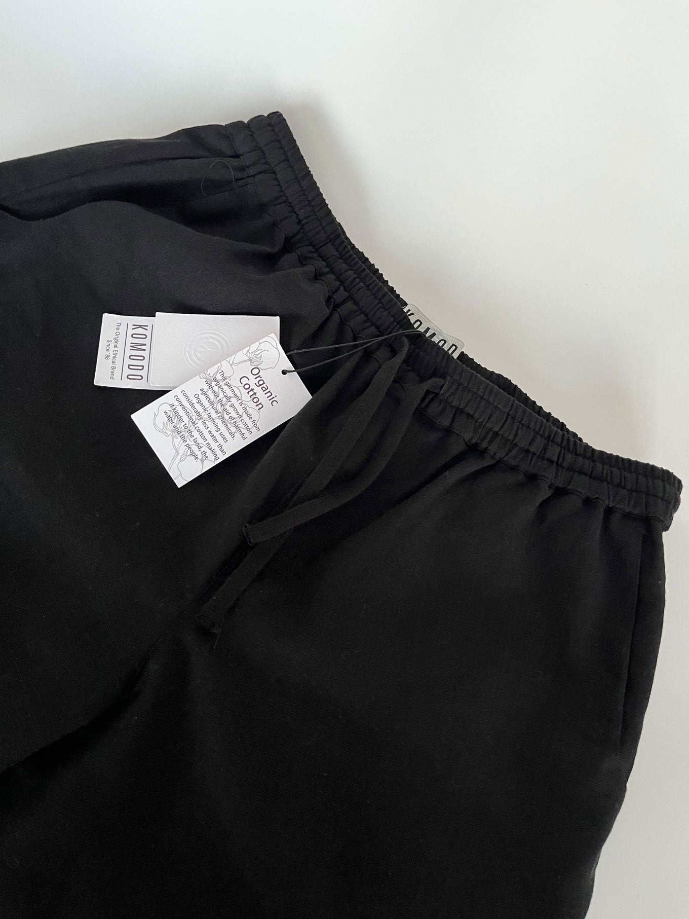 JERRY - Organic Linen Cotton Shorts - Black