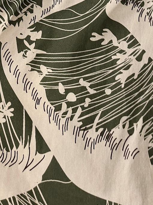 SCRUNCHY Organic Cotton - Wave Print Green