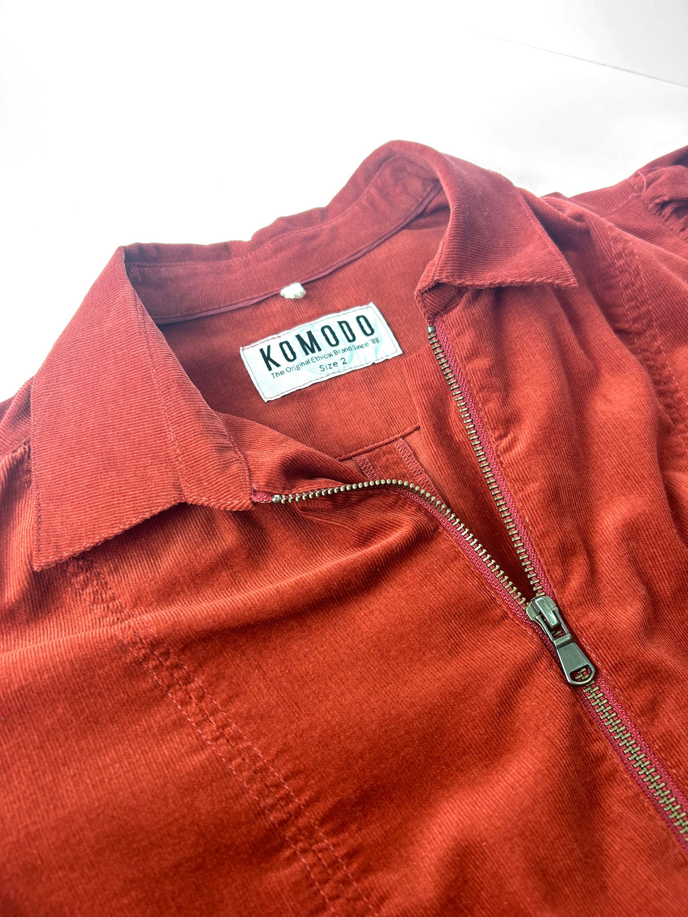 AMRITA Organic Cotton Corduroy Jumpsuit - Terracotta