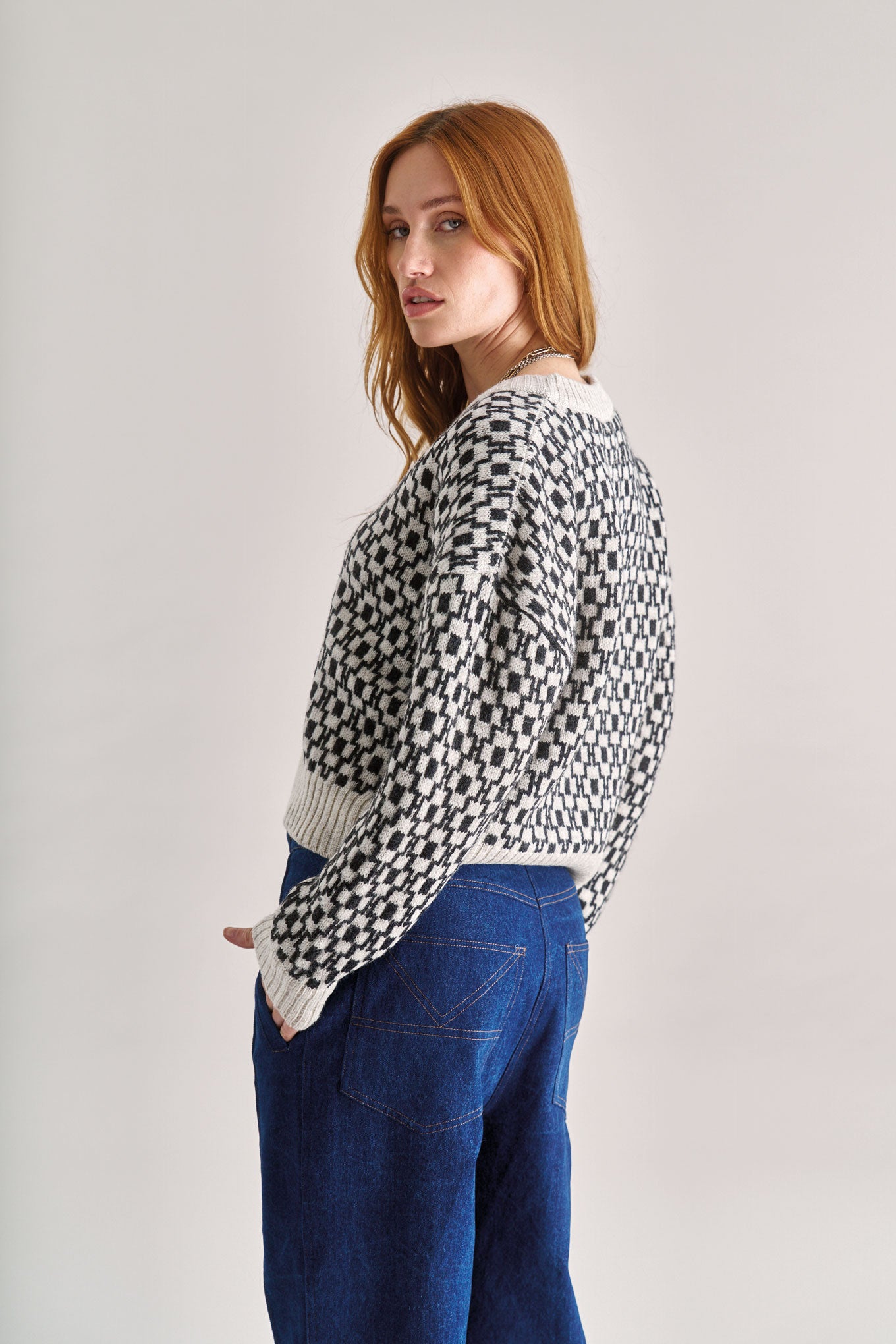 EFFIE Lambswool Jumper - Charcoal