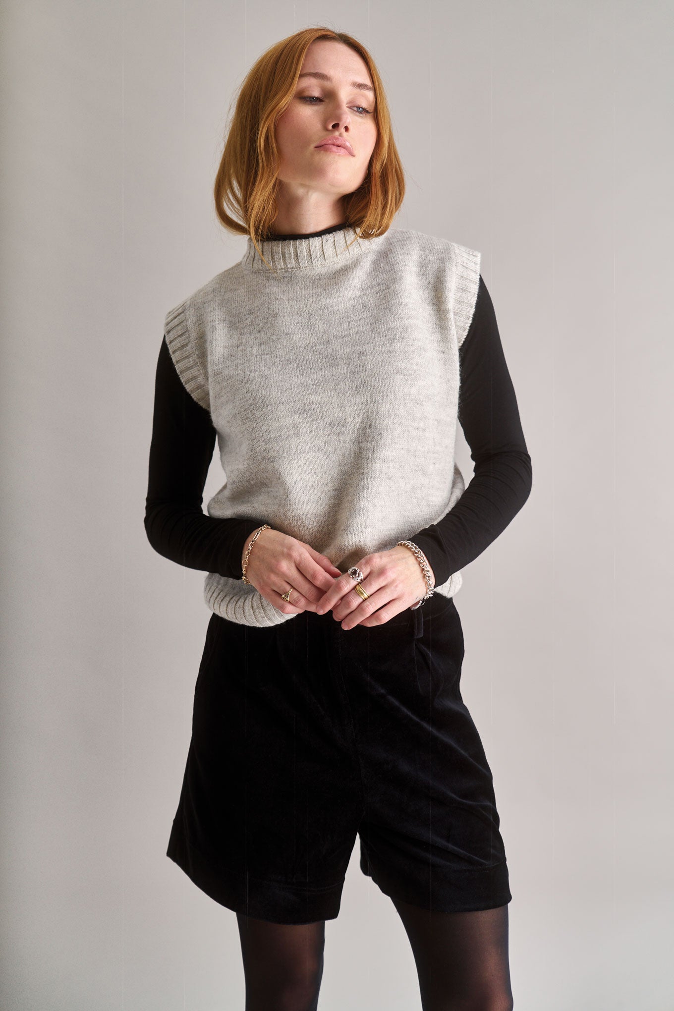 INDIA Lambswool Vest - Natural