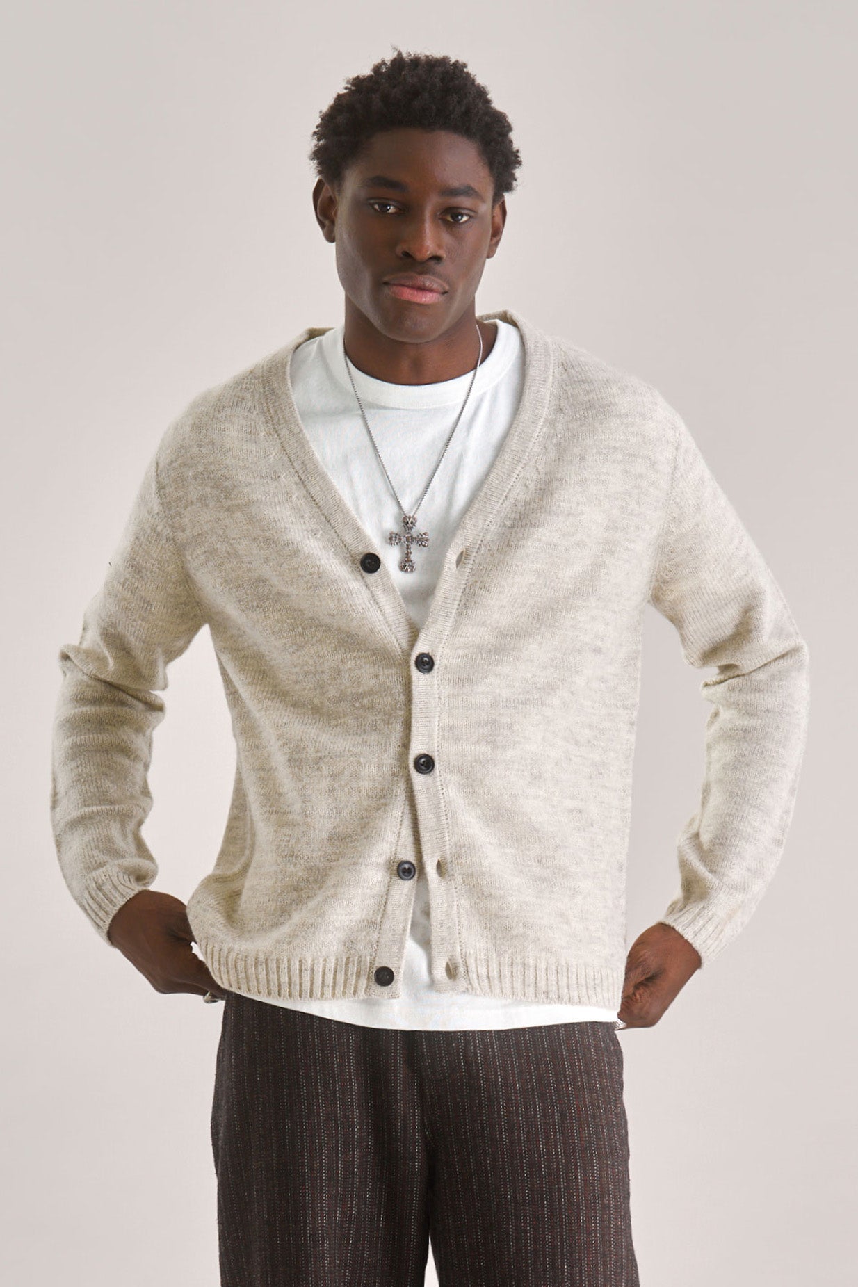 BATSA Lambswool Cardigan - Natural