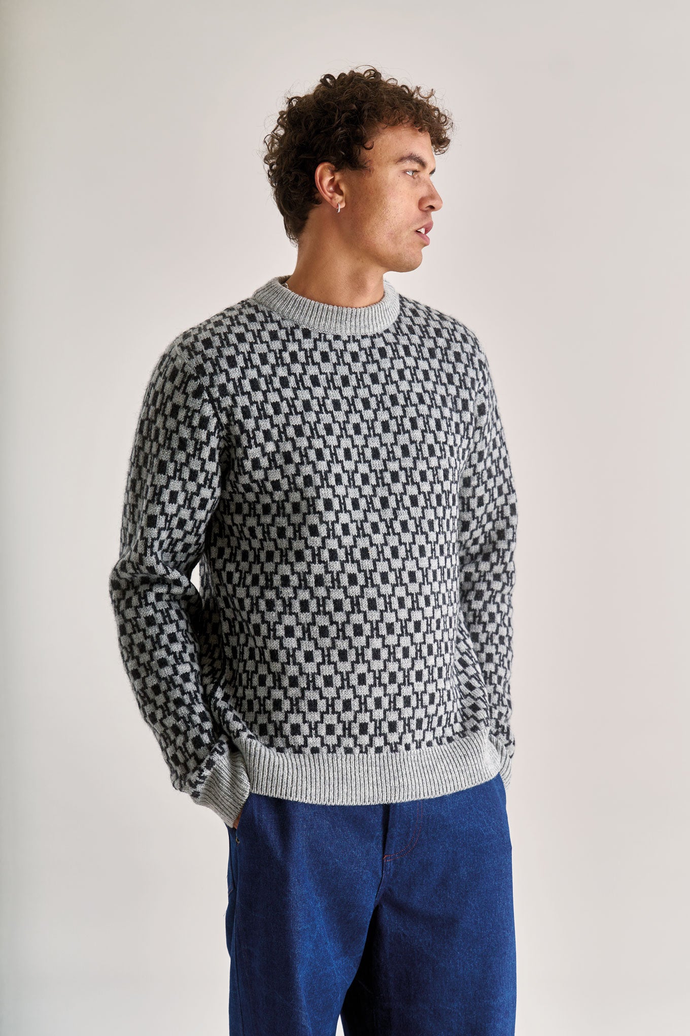 CHAI Lambs Wool Jumper - Charcoal