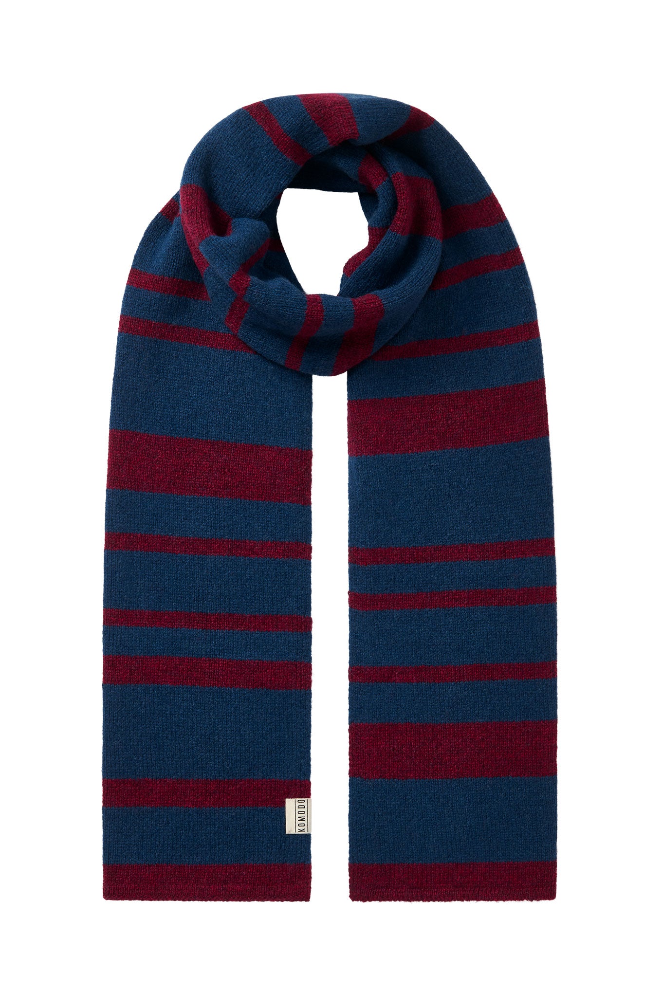 Tate Merino Wool Scarf Green Brown Stripe main image 0