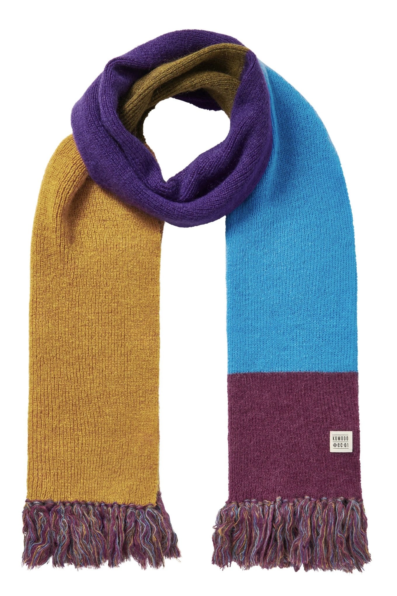 ALEXA Oversized Wool Blend Scarf - Rainbow Stripe