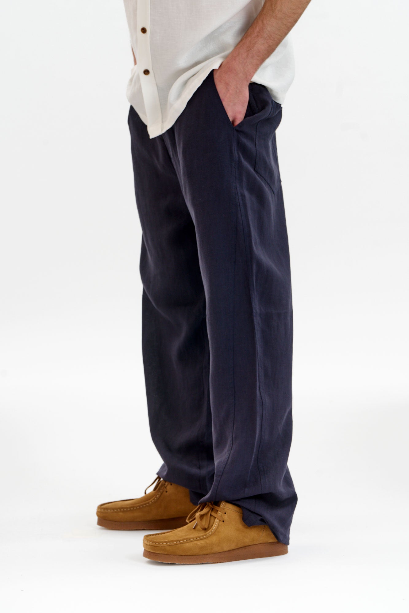 MAKULU Tencel Linen Trouser - Navy