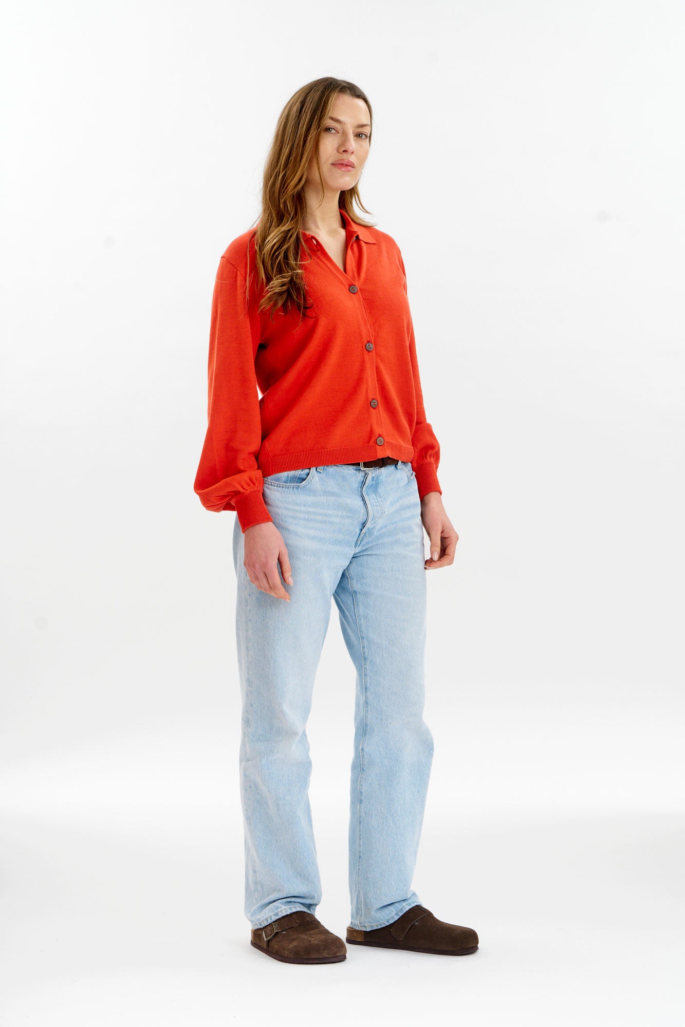 NANI Organic Cotton Cardigan - Red