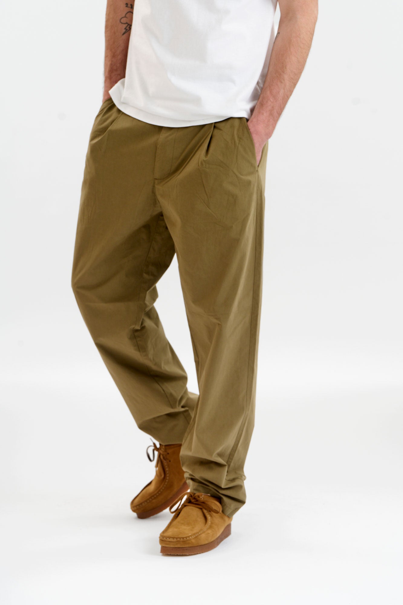 BOWIE Organic Cotton Trouser - Olive