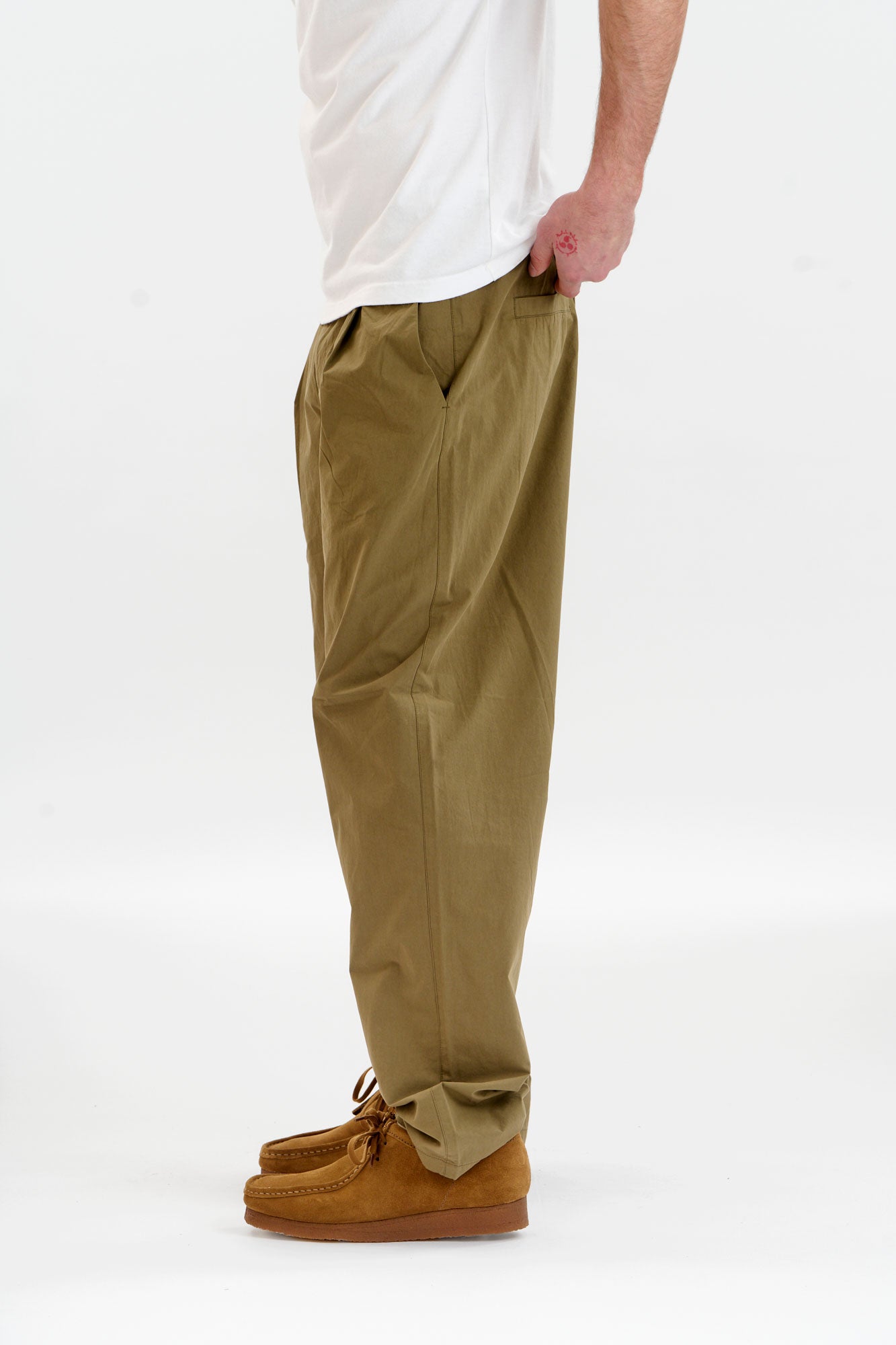 BOWIE Organic Cotton Trouser - Olive