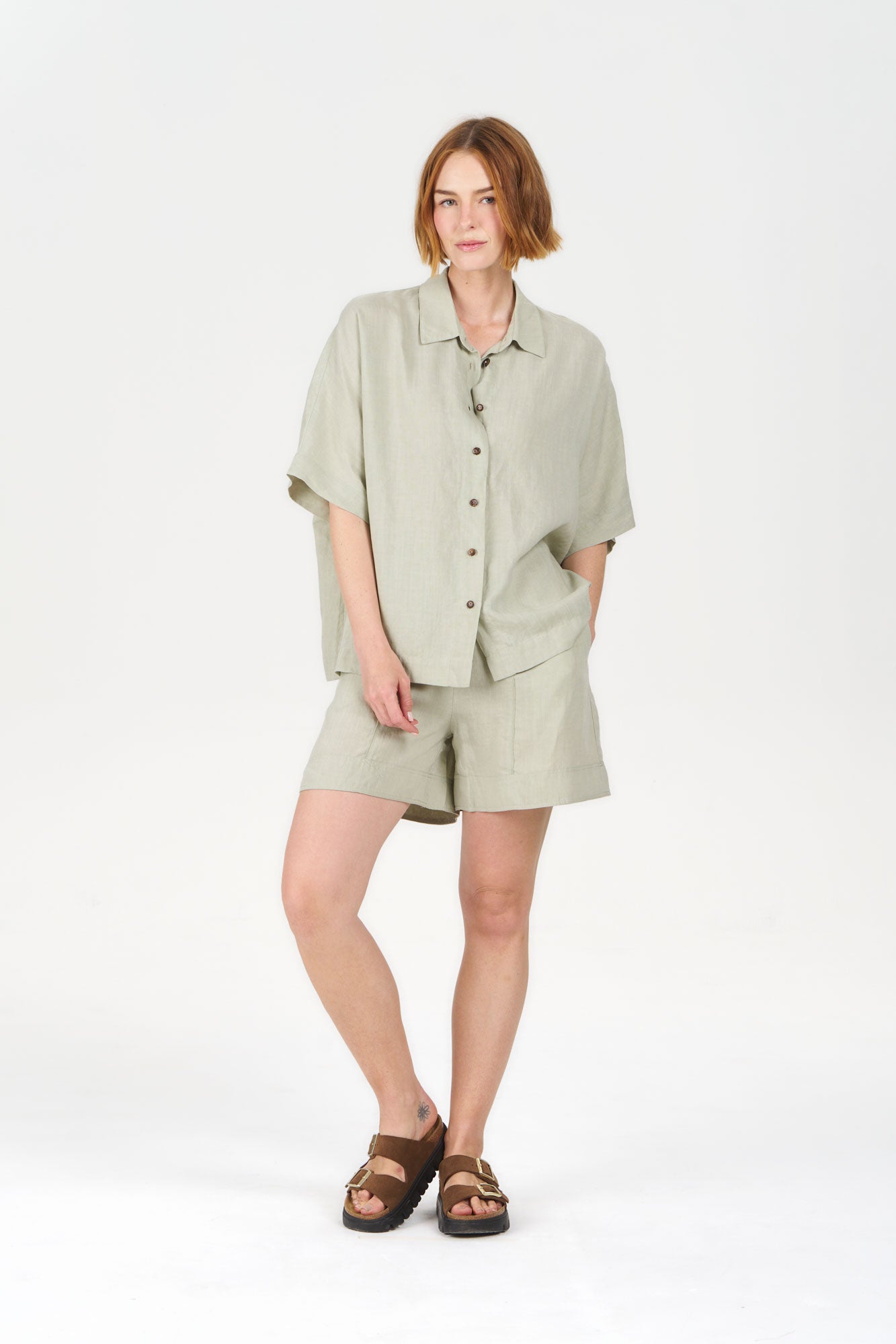 KYGO Tencel Linen Short - Sage