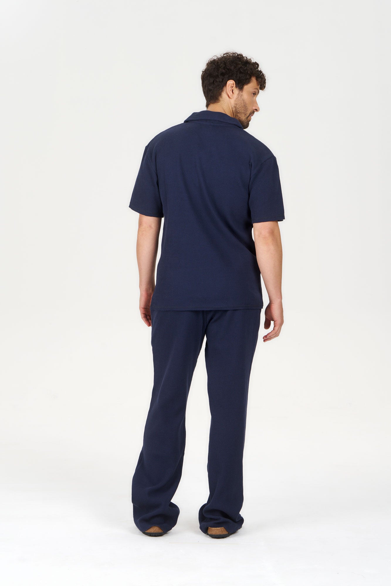 GIO BEACH Organic Cotton Trouser - Navy