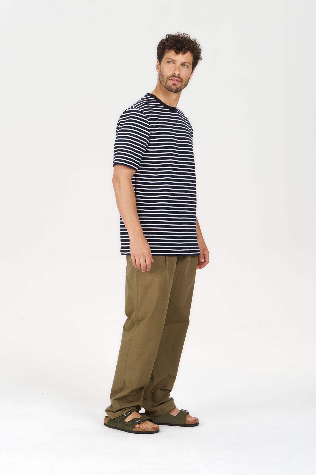 CLAUDE Organic Cotton Top - Navy Stripe