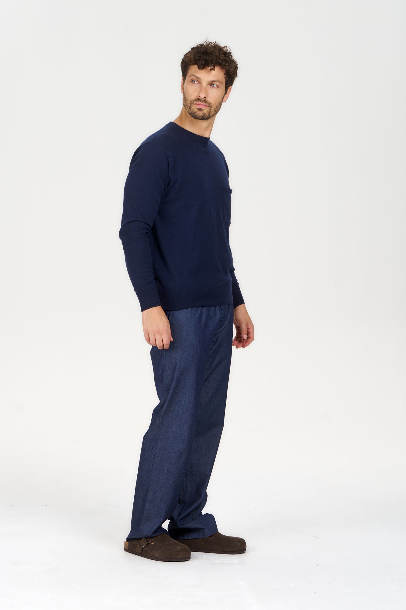 POCKET GOTS Organic Cotton Jumper - Navy