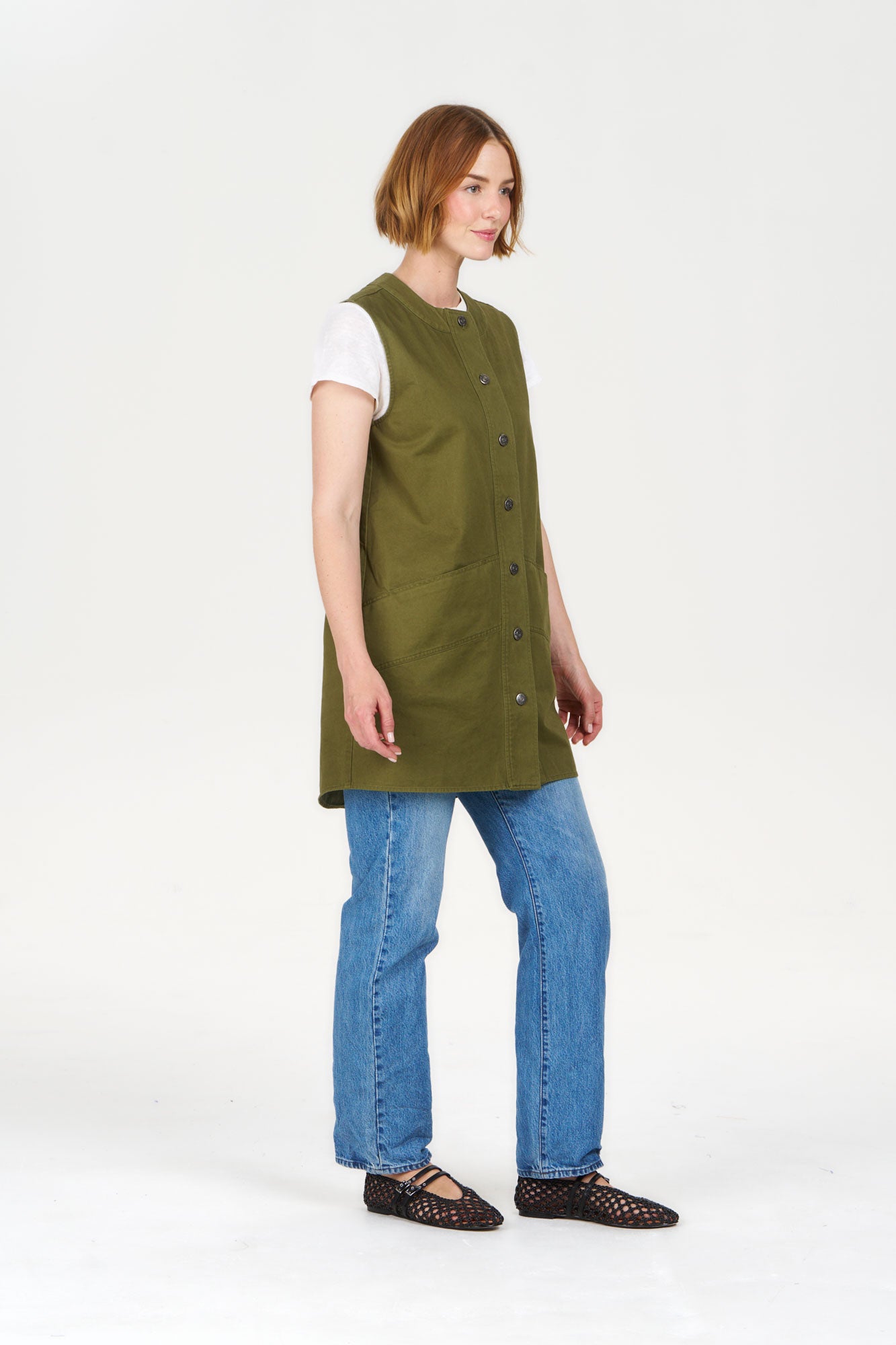 ROSIE Organic Cotton Dress - Khaki
