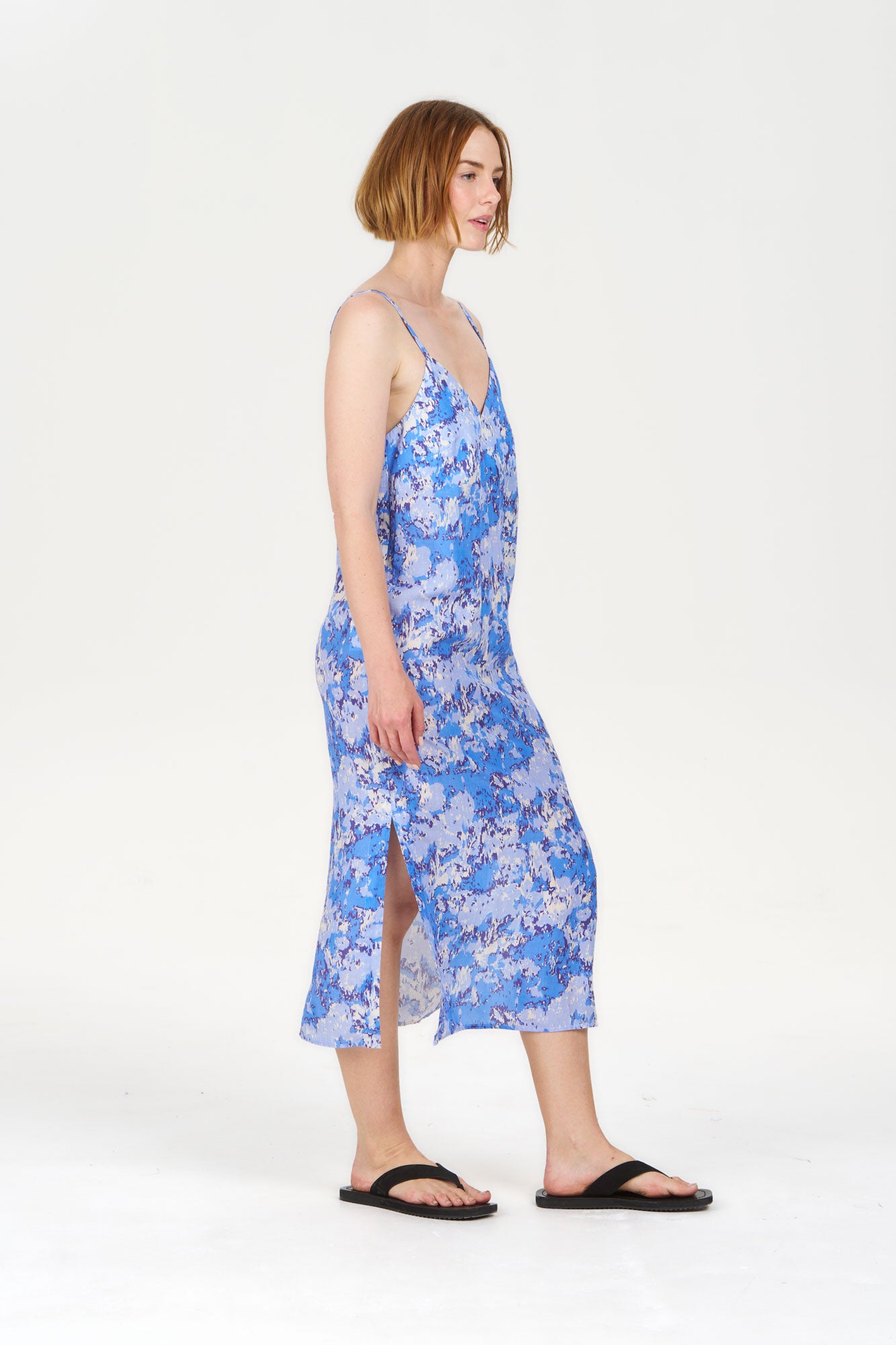 MILLER Tencel Linen Dress - Acid Blue