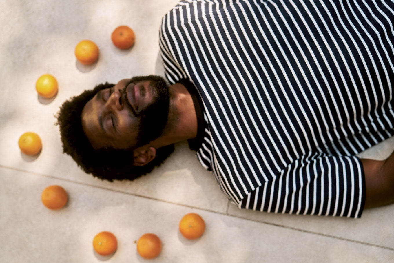 CLAUDE Organic Cotton Top - Navy Stripe