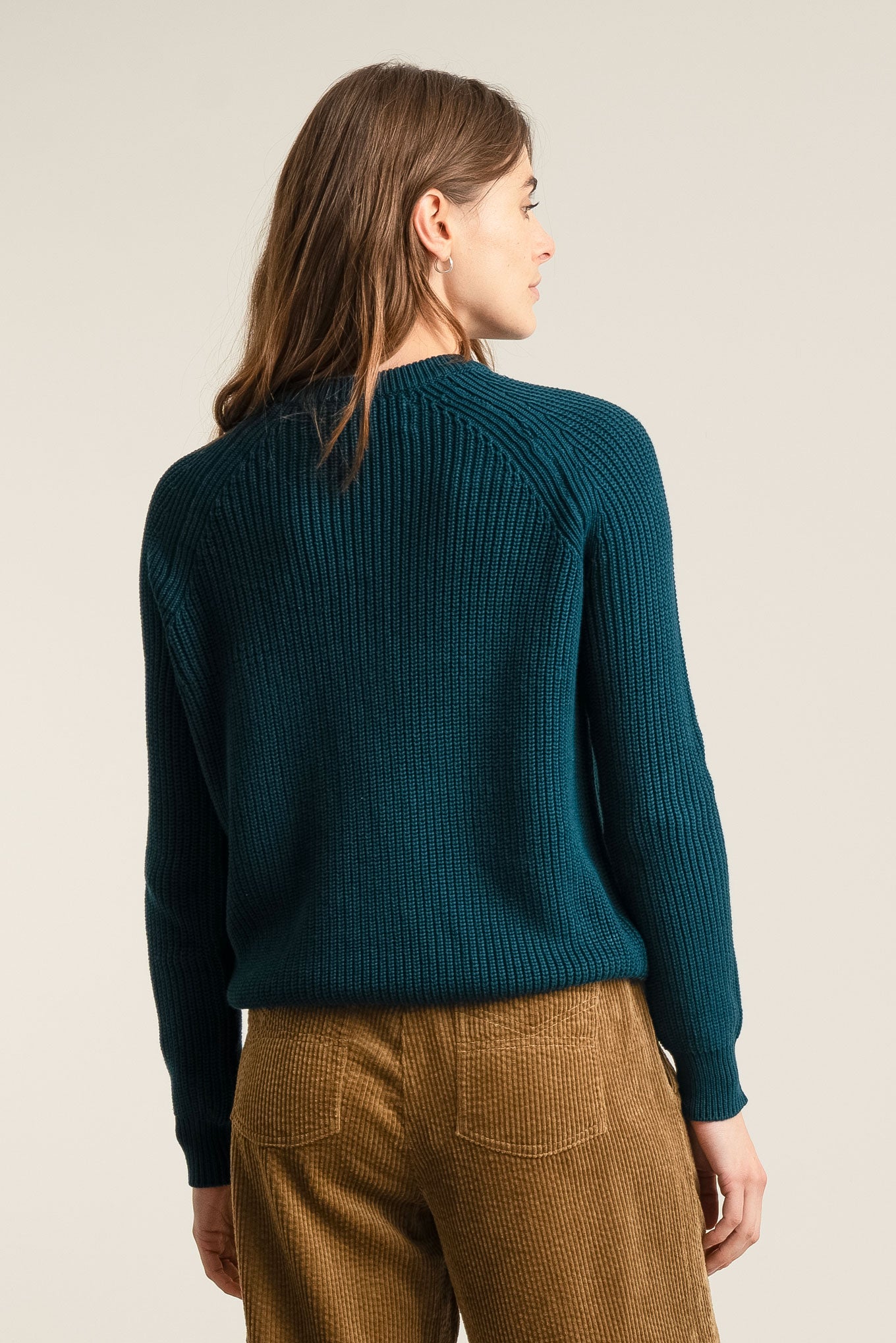 SERGIO - Womens Organic Cotton Jumper Teal