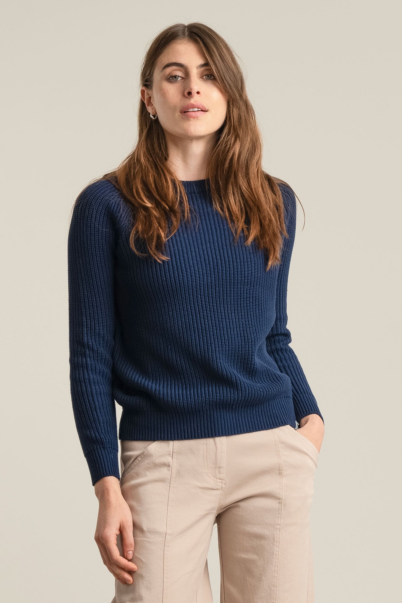SERGIO - Womens Organic Cotton Jumper Navy