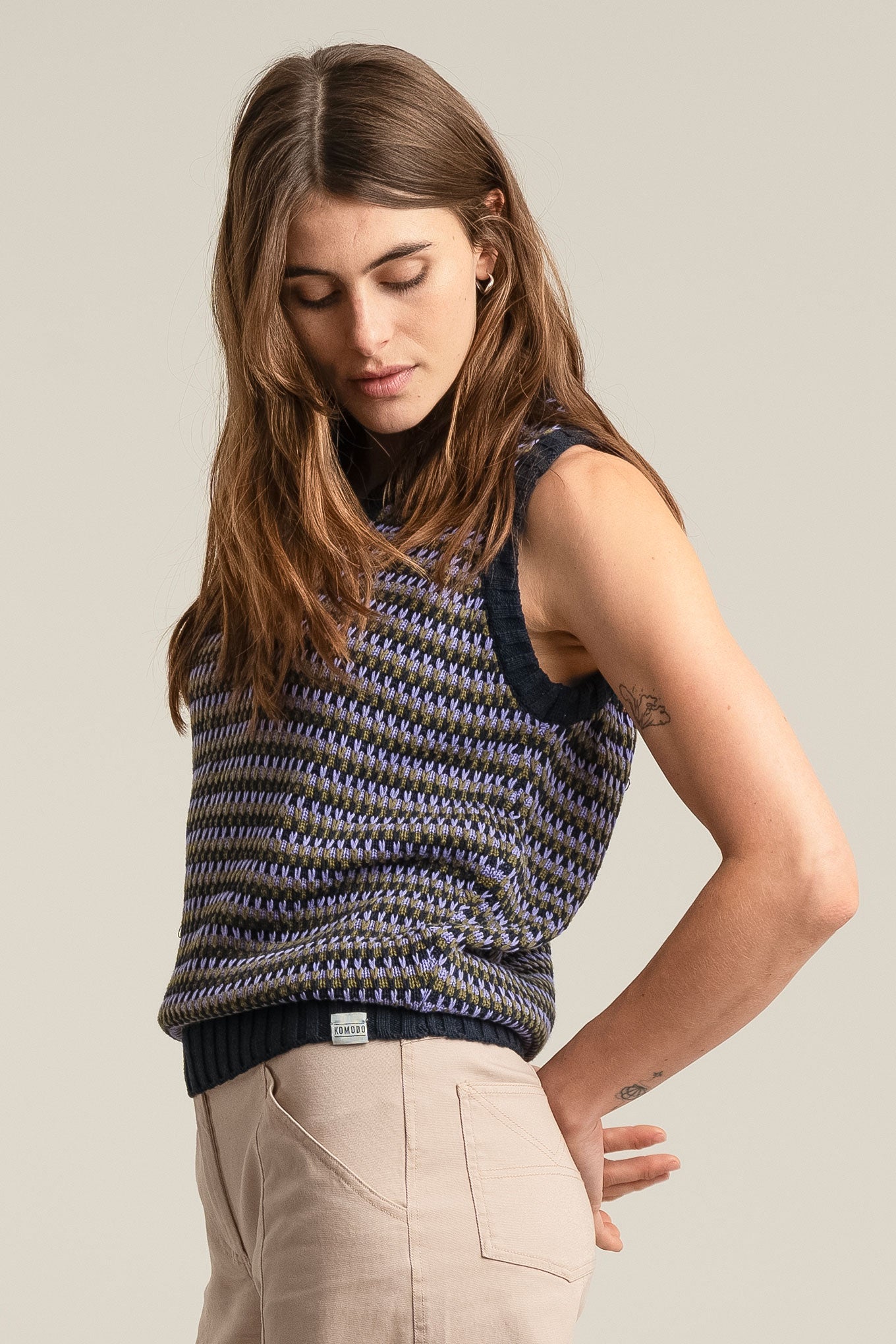 LEXI - Organic Cotton Vest Lavender