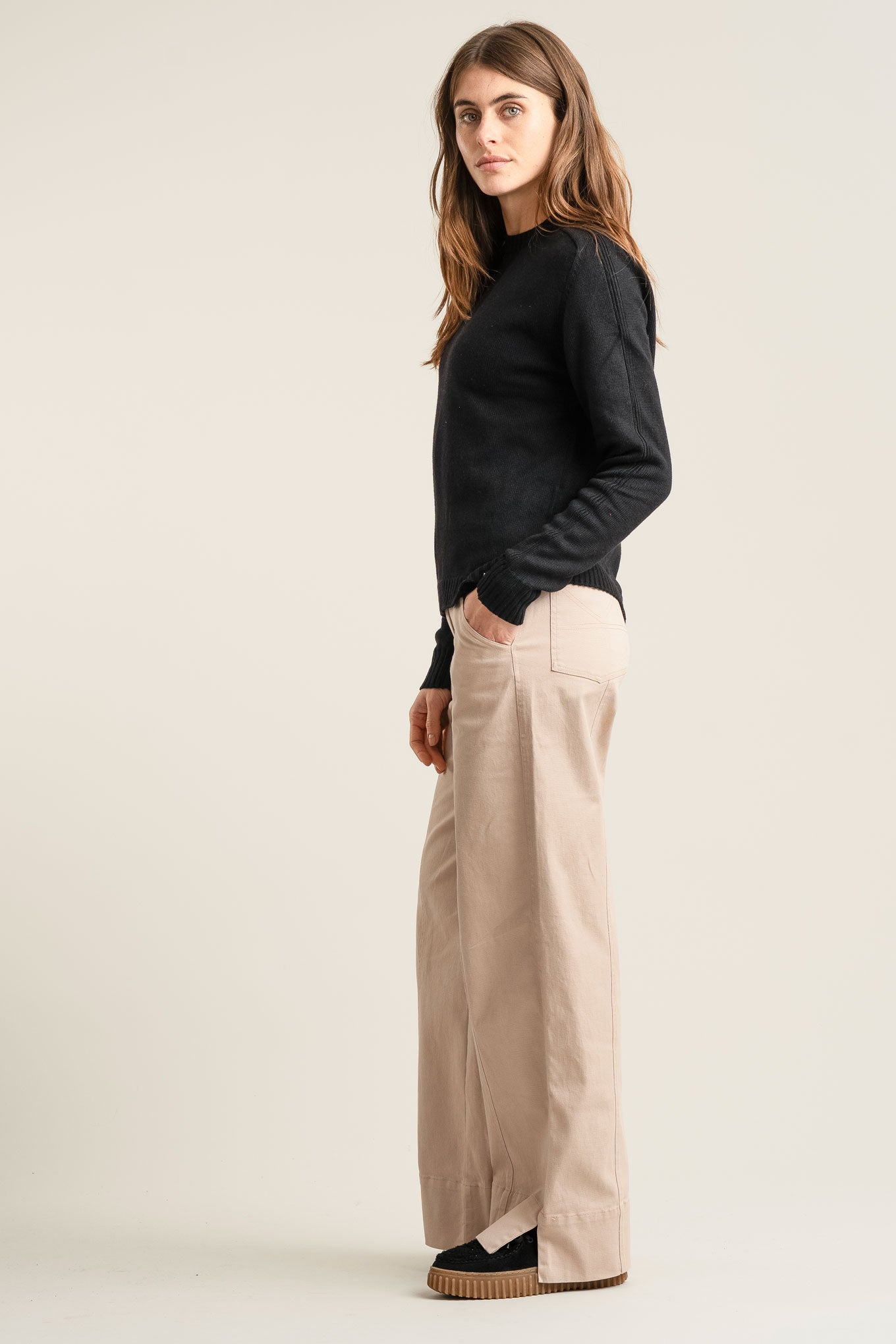 ROSE Organic Cotton Trouser - Dusty Pink