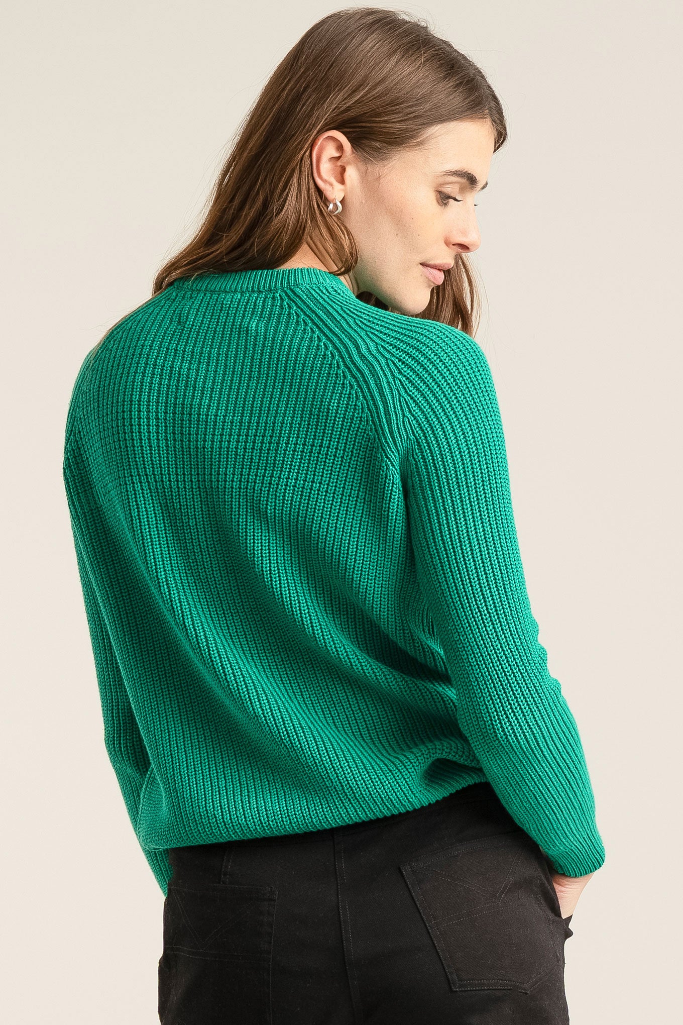 SERGIO - Womens Organic Cotton Jumper Green