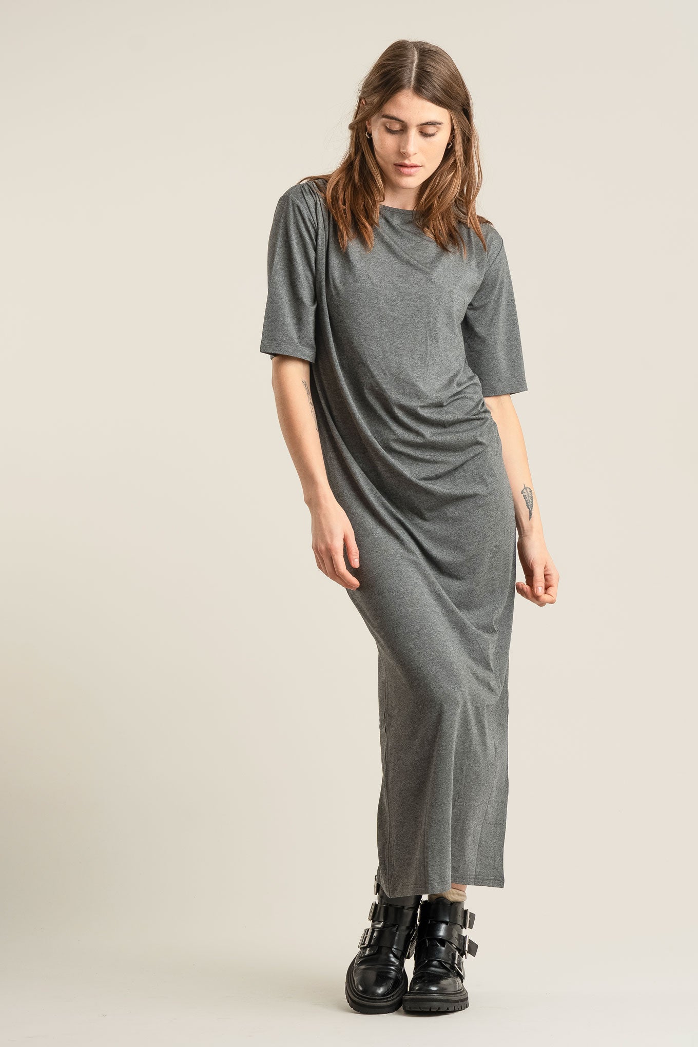SAHARA Modal Dress - Charcoal