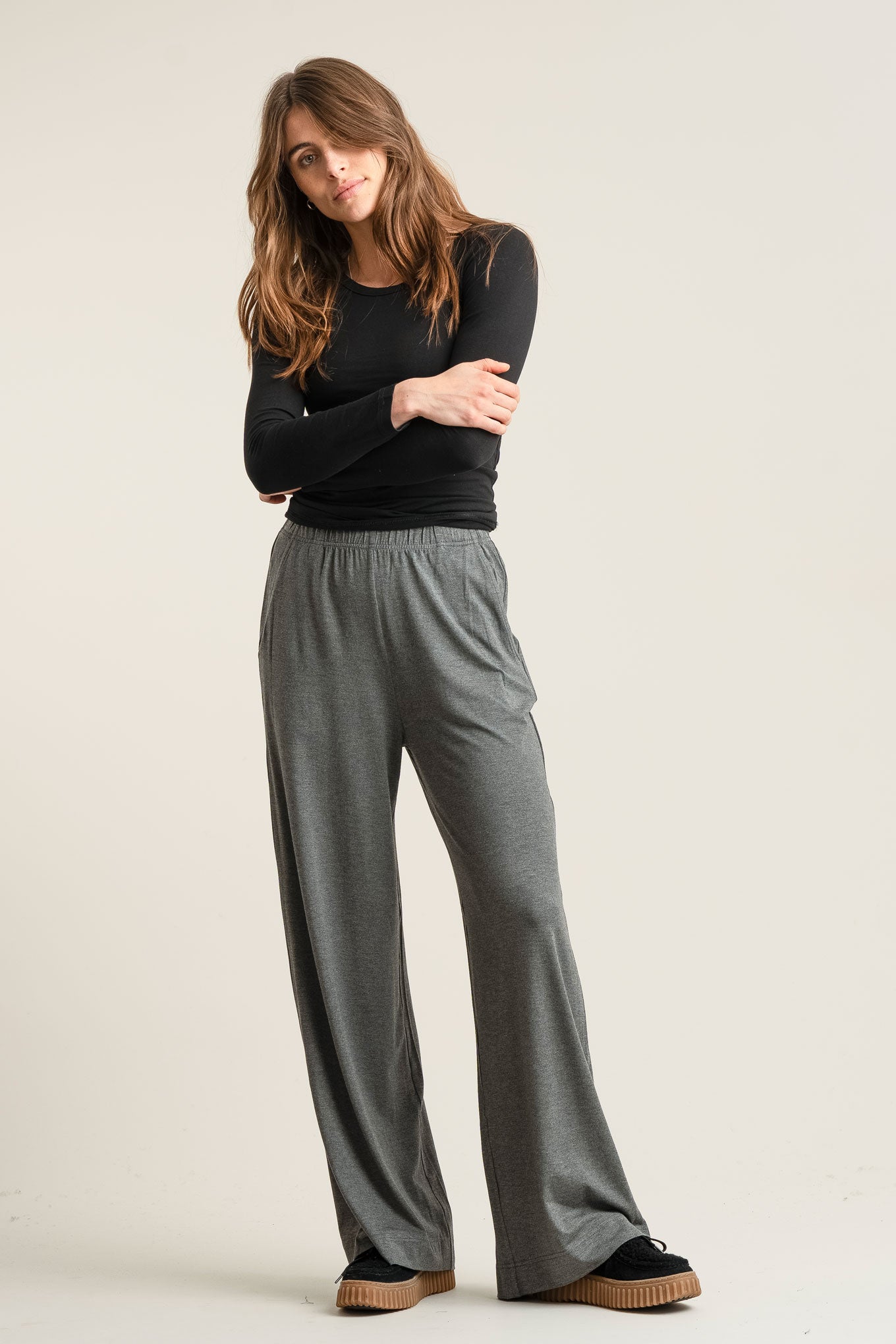 BINITA Modal Trouser - Charcoal
