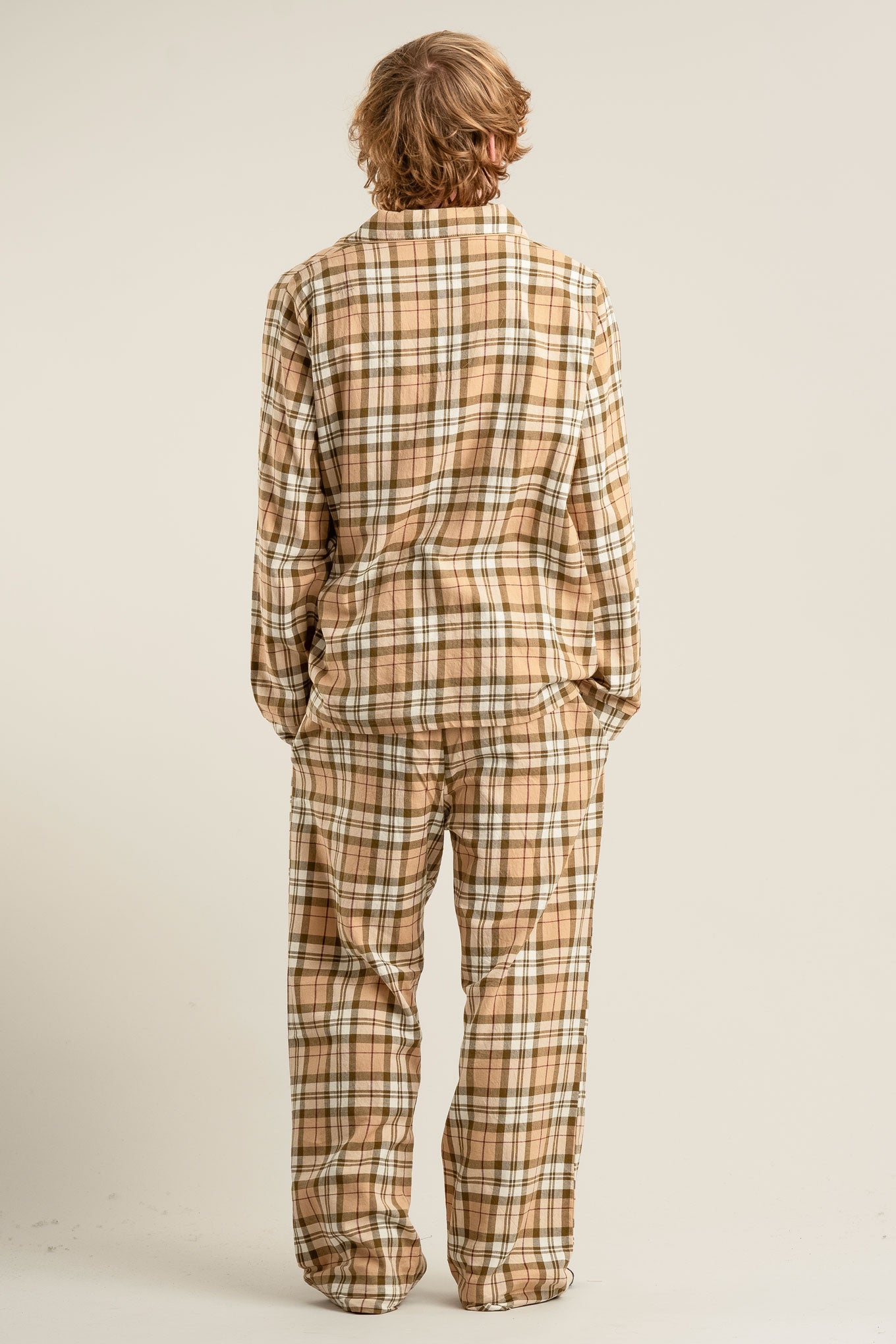 JIM JAM Mens Organic Cotton Pyjama Set - Sand