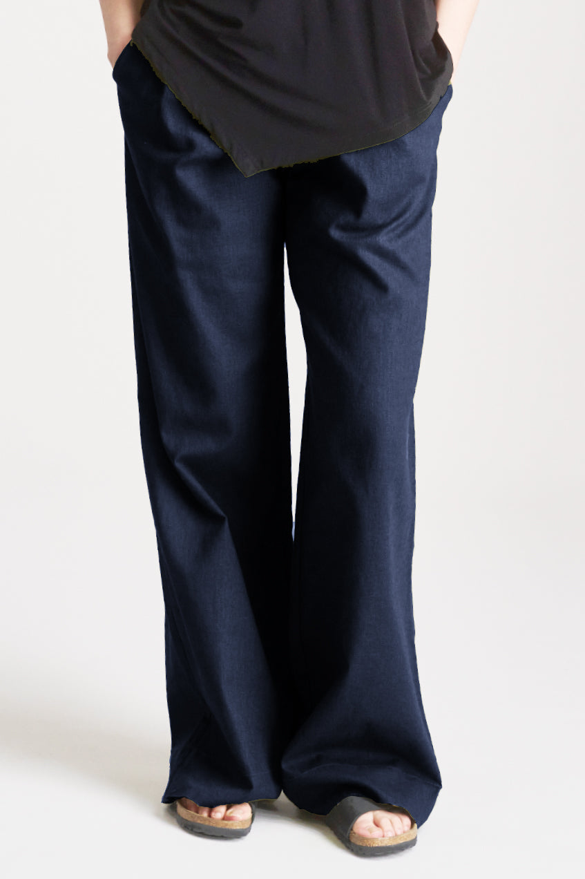 Lion Tencel Linen Trouser - Navy