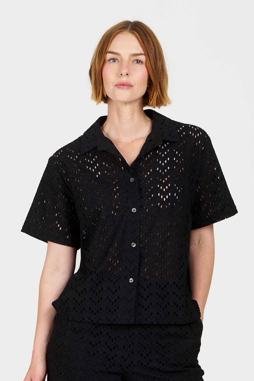 LUNA Organic Cotton Shirt - Black