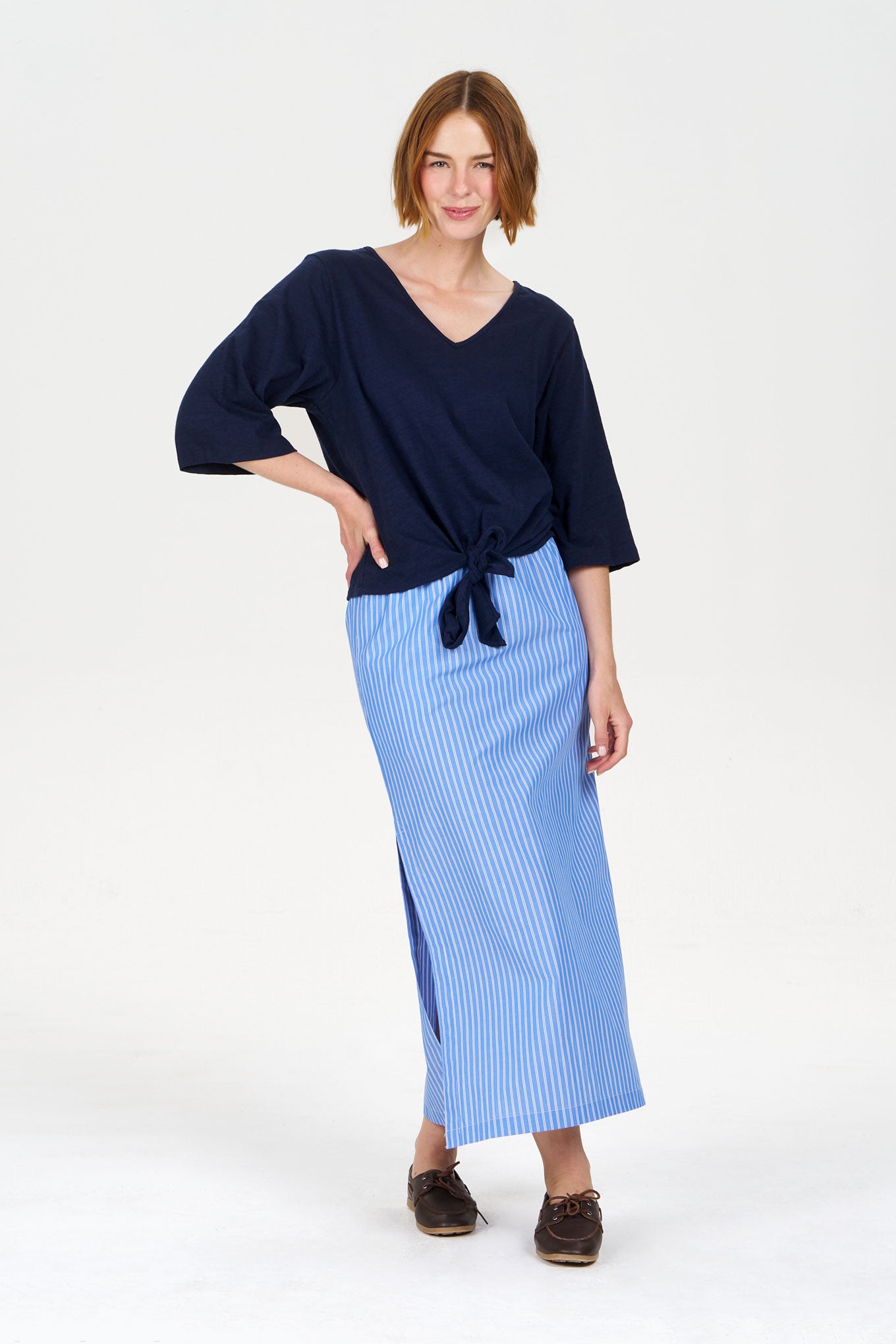 LYRA Organic Cotton Top - Navy