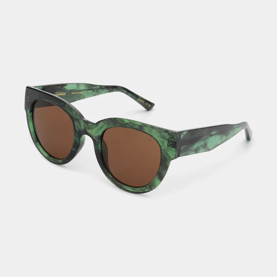 LILLY - Green Marble Transparent Sunglasses by A.Kjaerbede