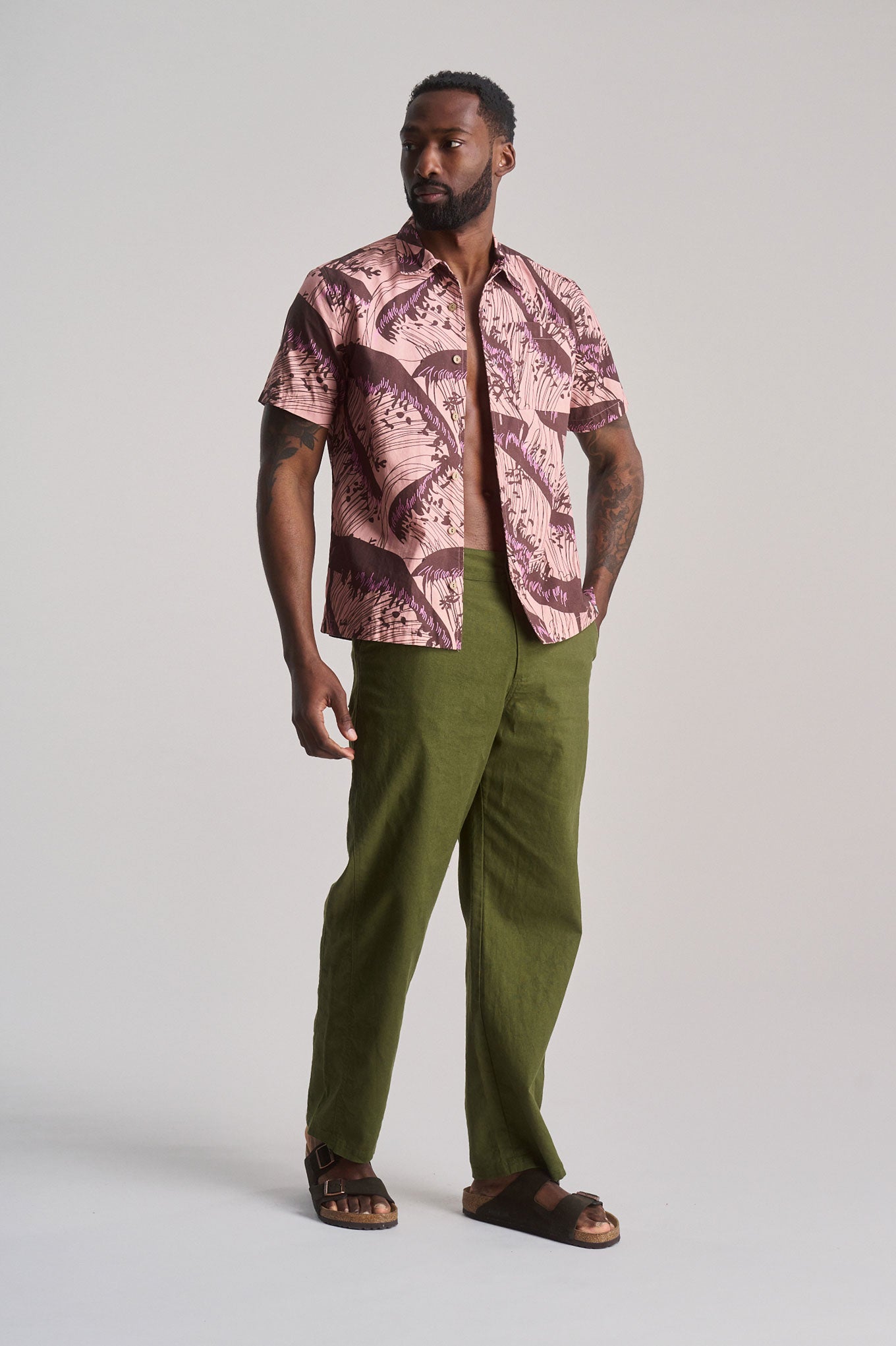 MAKULU - Organic Linen Cotton Trouser - Khaki